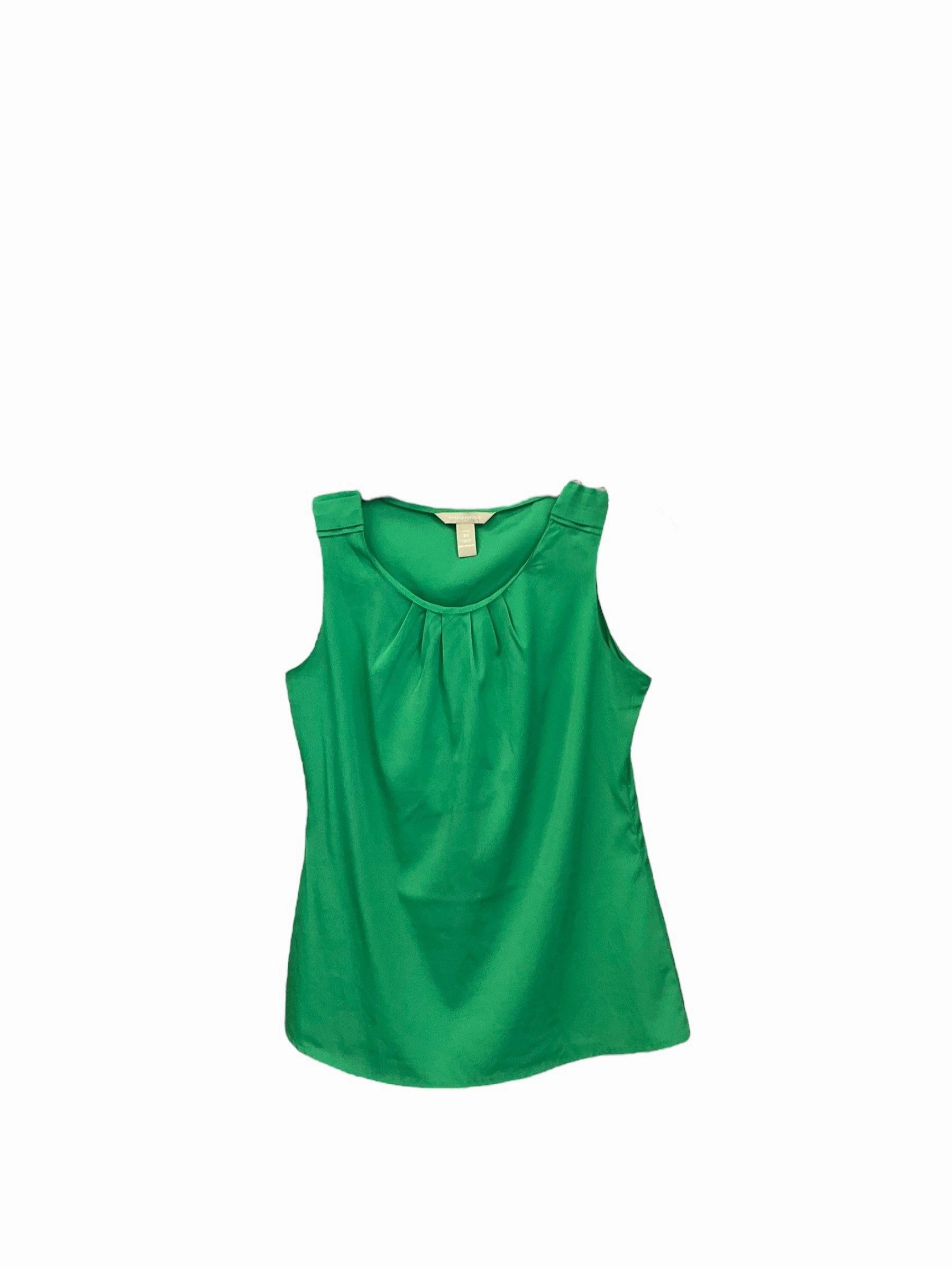 Top Sleeveless By Banana Republic In Green, Size: Xs ReinforcedHems