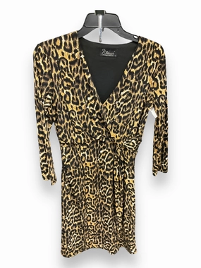 Dress Casual Midi By Clothes Mentor In Leopard Print, Size: S Sheer Fit Comfortable Sleep