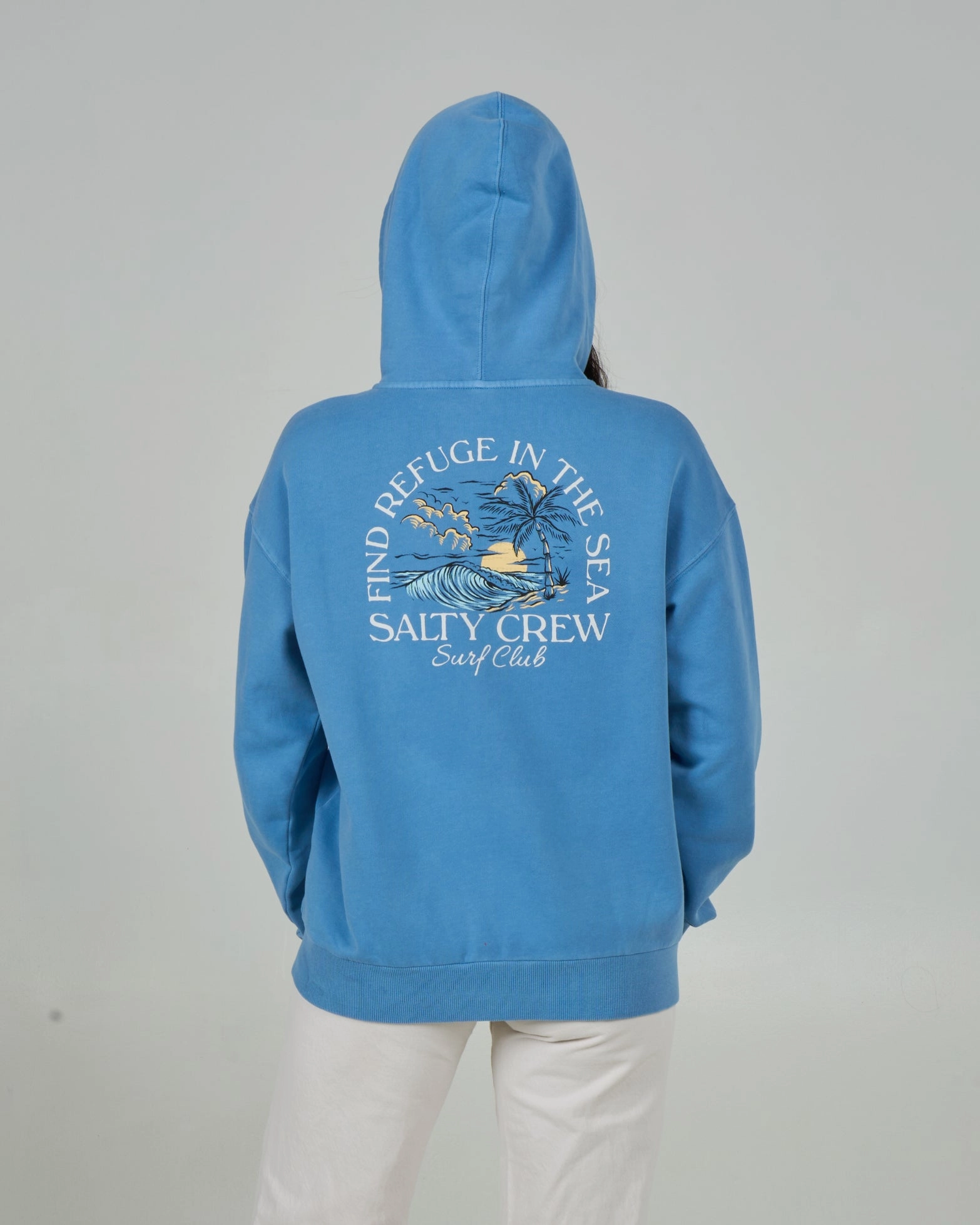 Surf Club Zip Hoody - Marine Blue No Tag Luxury Feel