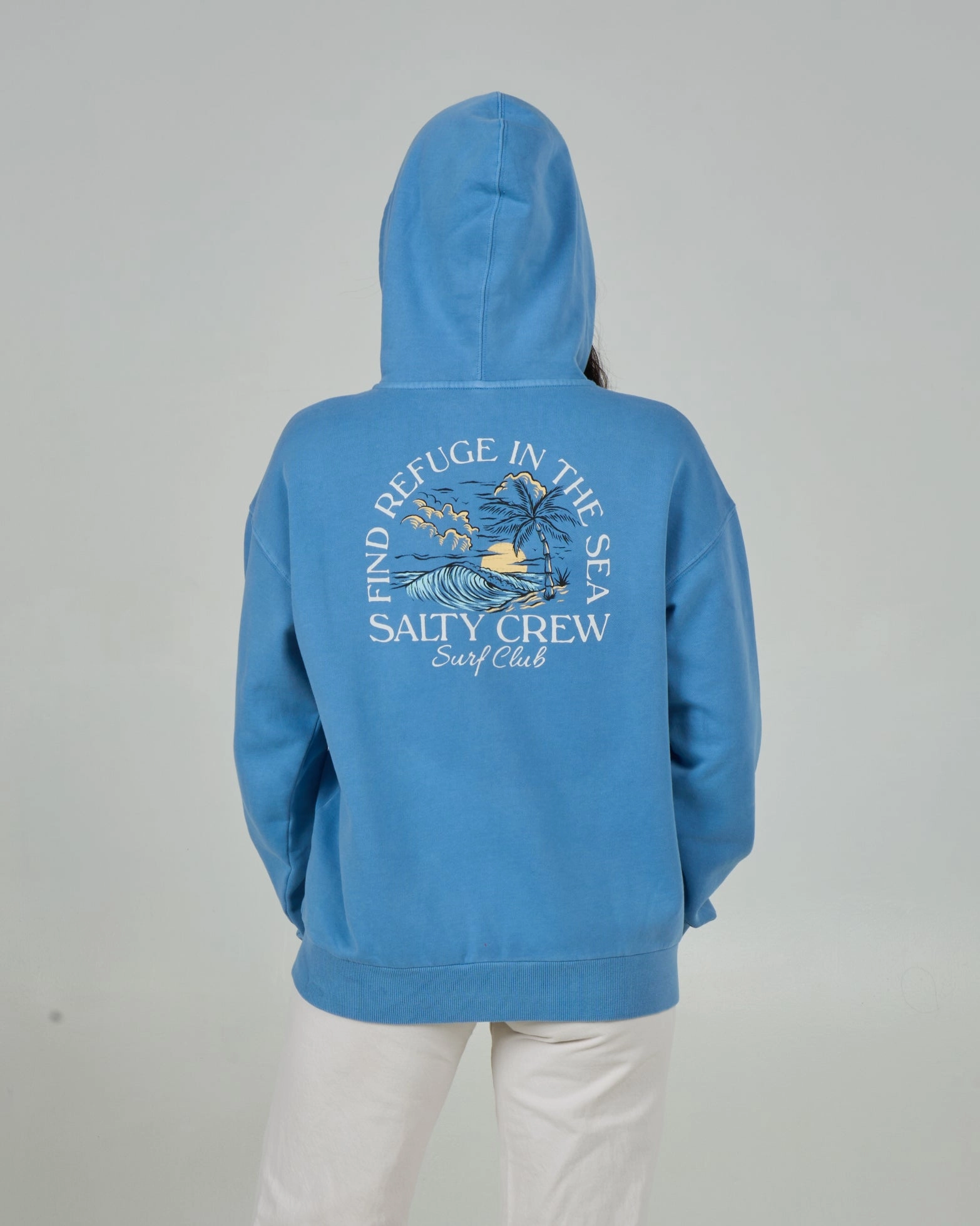 Surf Club Zip Hoody - Marine Blue Rugged Texture