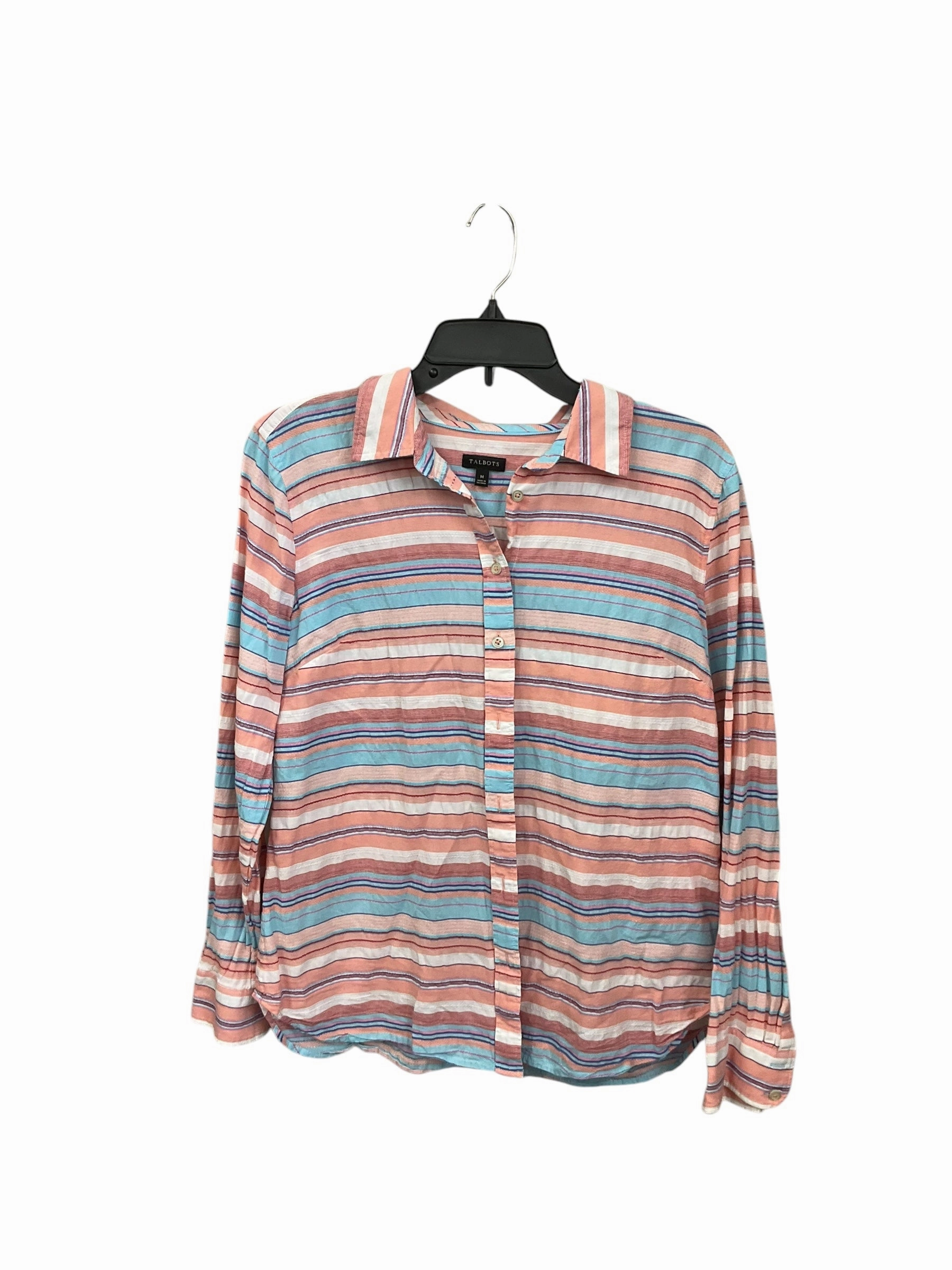 NoSlipTrims Halo Glow Top Long Sleeve Basic By Talbots In Multi-colored, Size: M