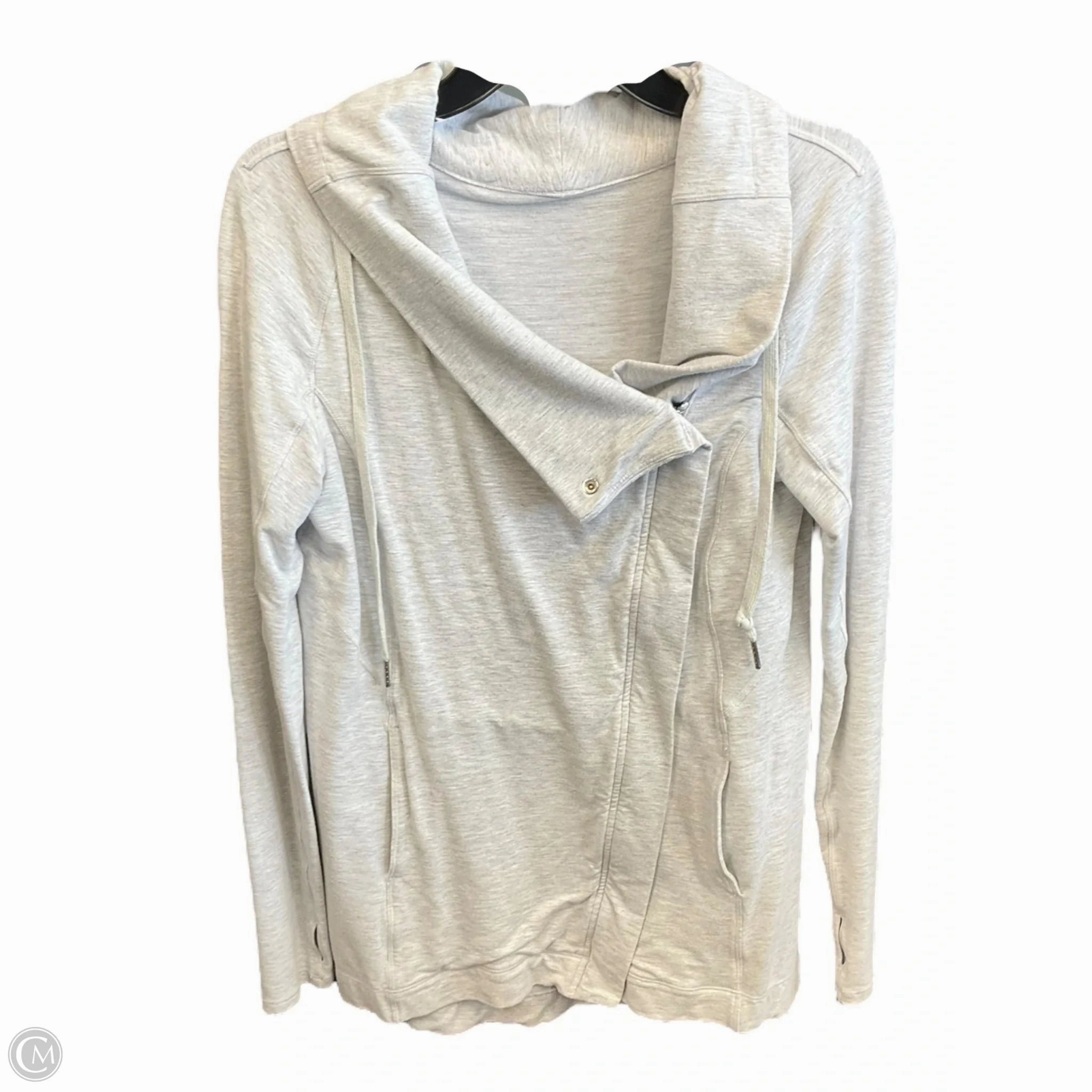 Athletic Jacket By Lululemon In Grey, Size: S HighDurabilityClothing Transitional Fashion