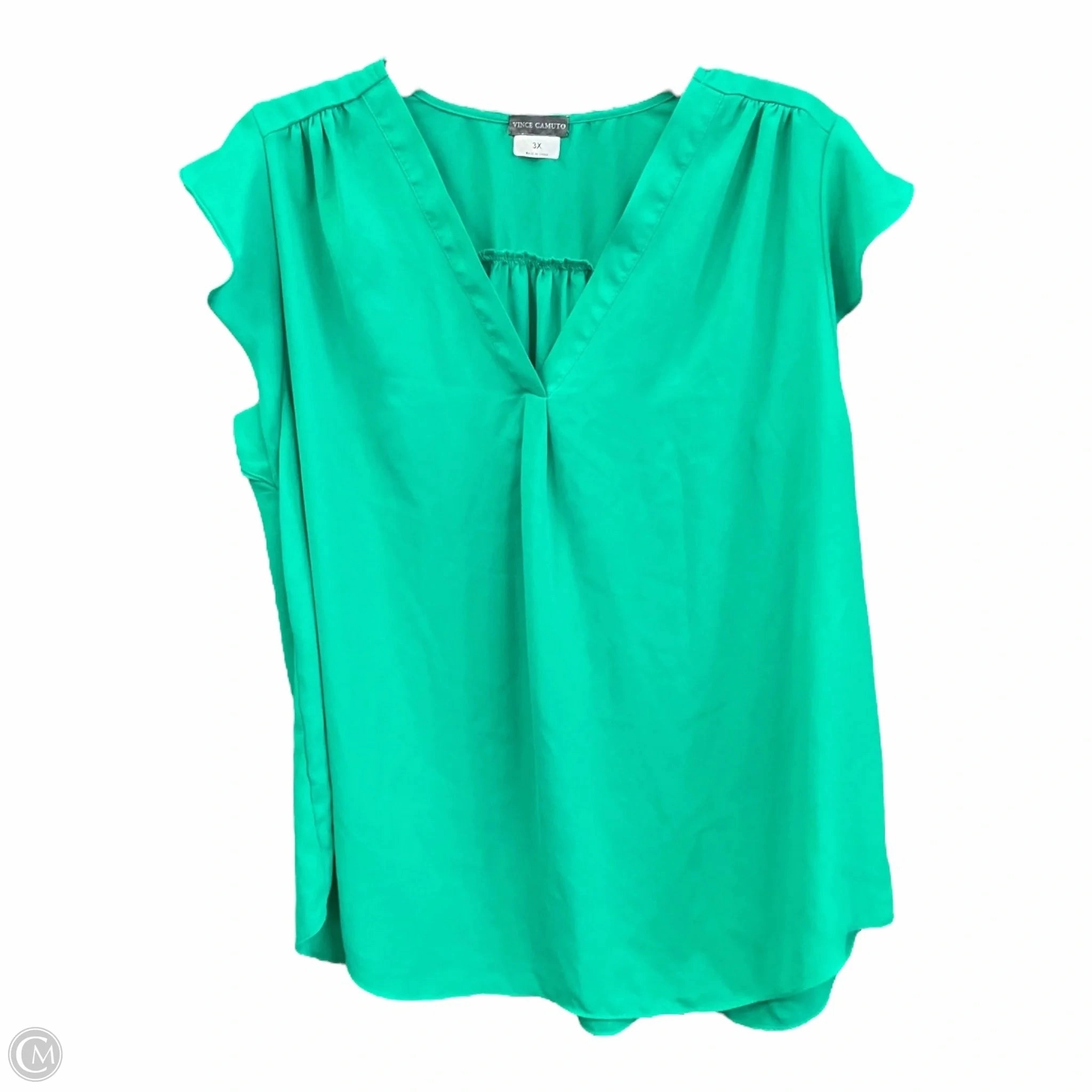 Top Sleeveless By Vince Camuto In Green, Size: 3x Outdoor Jacket Match Fit