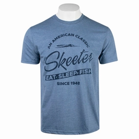 Flatlock stitching Functional Fit Skeeter American Classic Softstyle Tee - Indigo