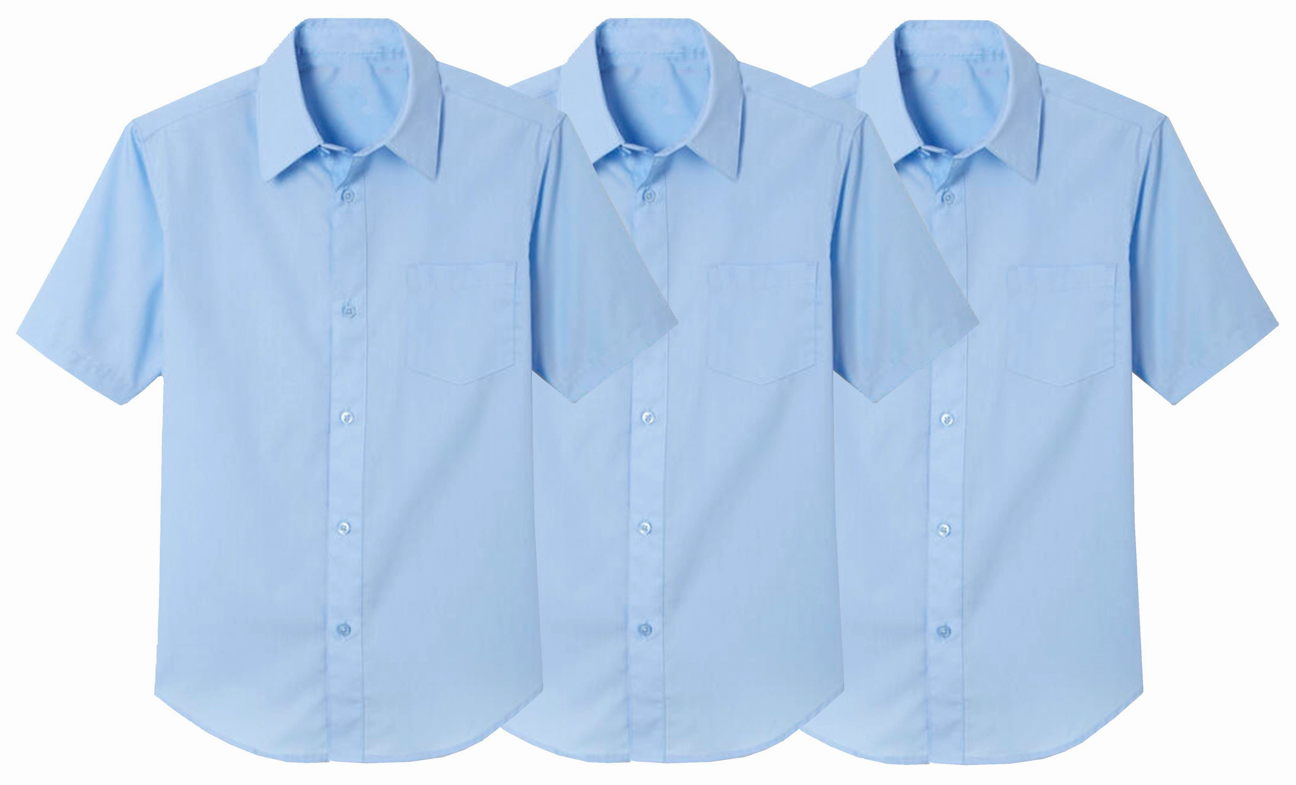 Cultural Inspired 3-Pack Boys Short Sleeve Casual Dress School Uniform Shirts (Big Boys, Little Boys)