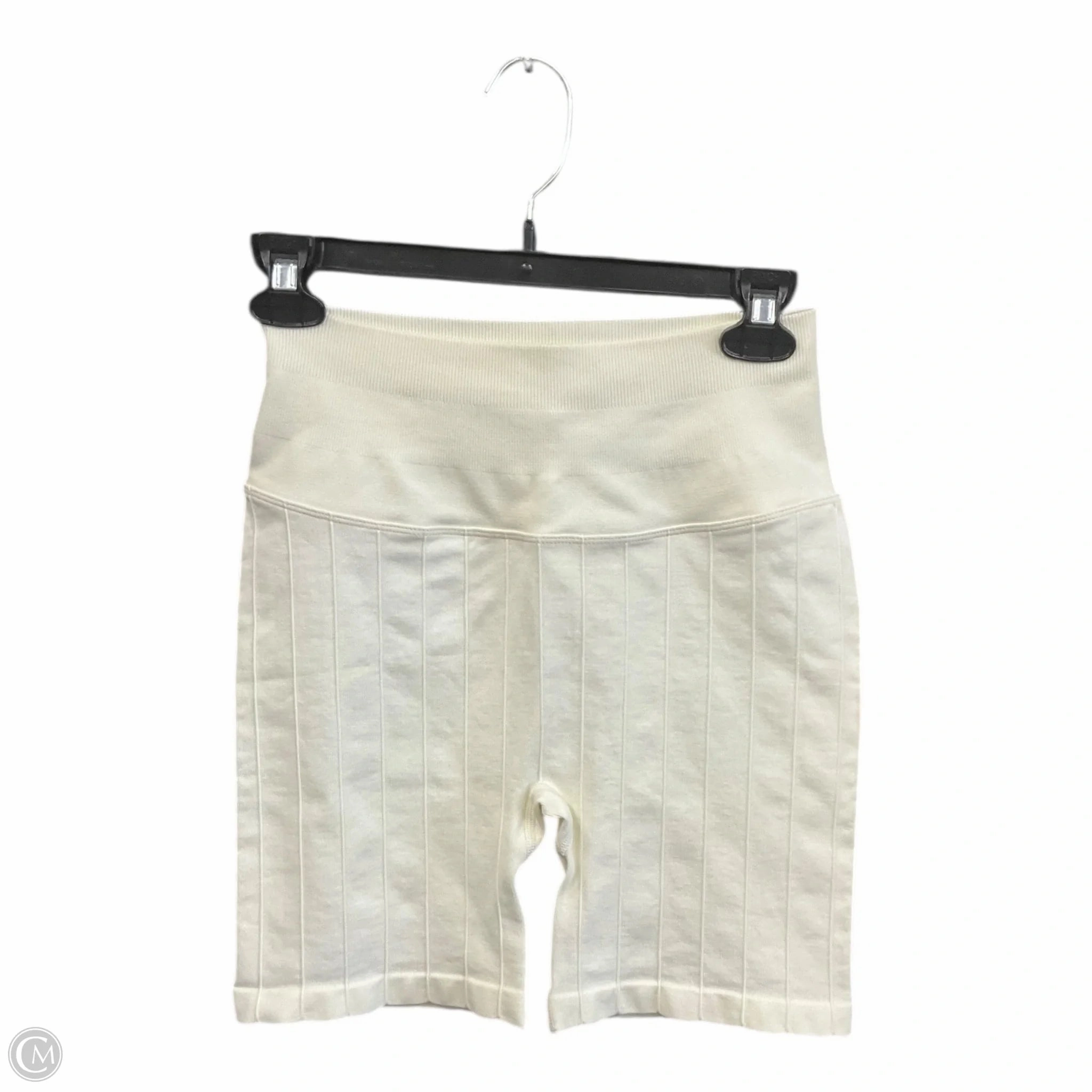 Athletic Shorts By Spiritual Gangster In Cream, Size: L Breathable knit Convertible Style