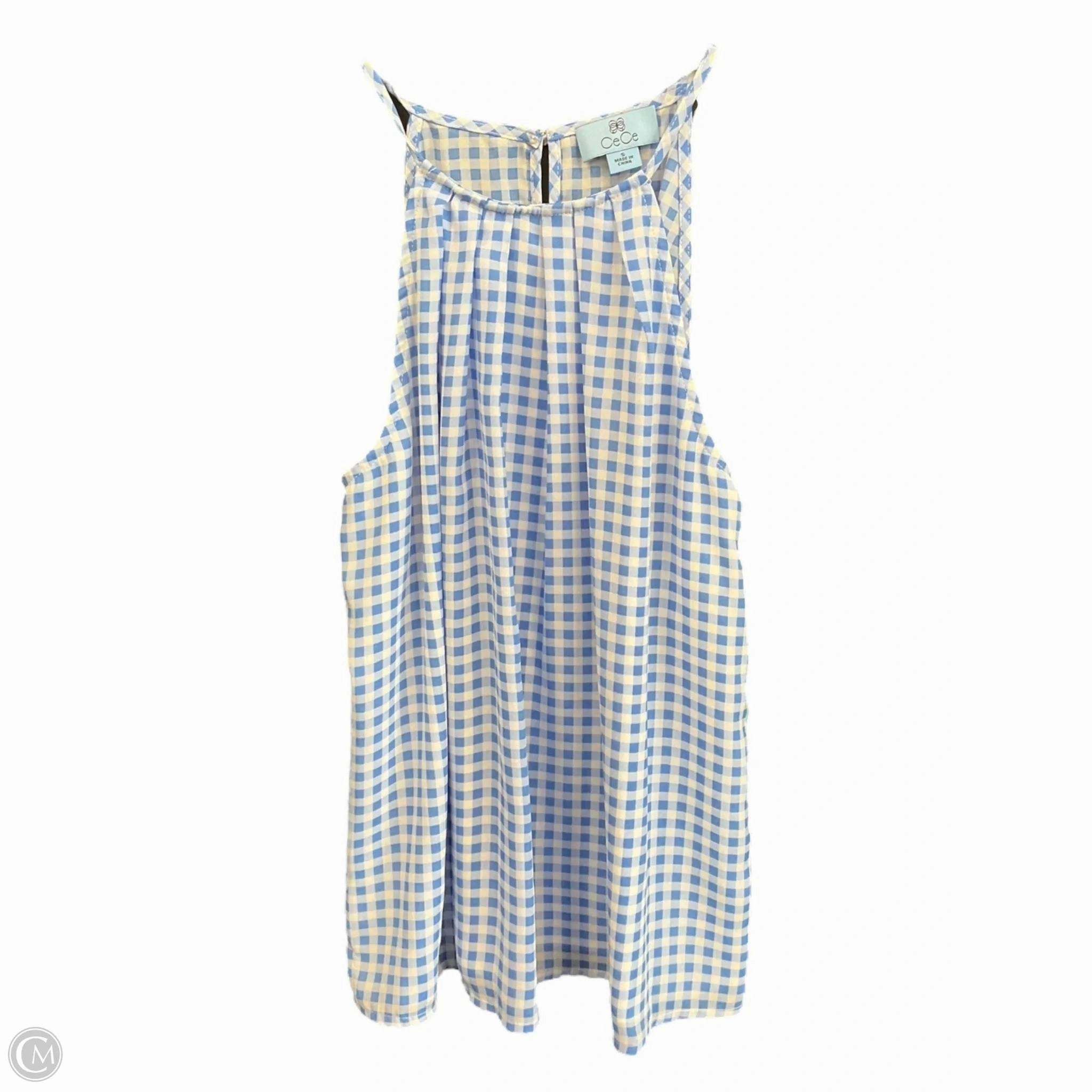 AI Style Zero Core Top Sleeveless By Cece In Plaid Pattern, Size: S
