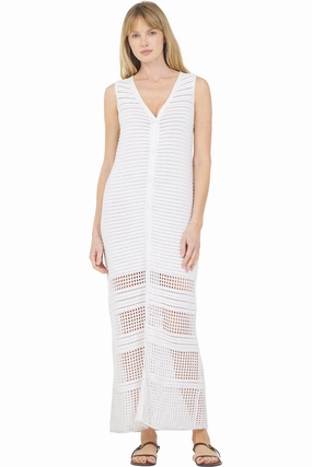 Essential Piece One Grey Day Andrea Sleeveless Dress in White