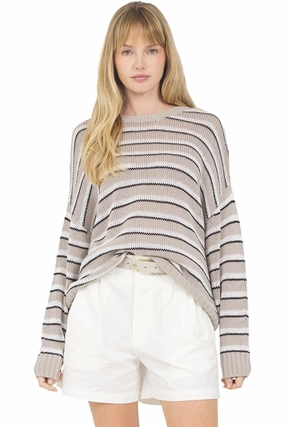 Comfy Warmth One Grey Day Bryson Pullover in Marble Combo