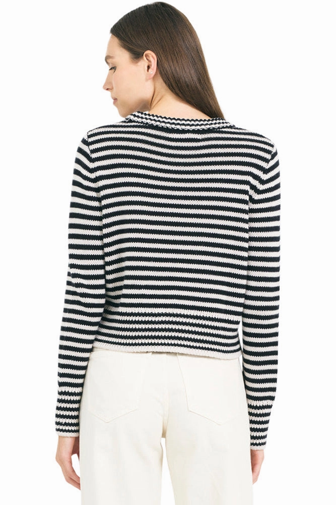 Comfy Wear One Grey Day Lewes Crewneck Sweater in Canvas Combo