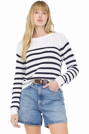 One Grey Day Raleigh Pullover in White Combo Casual Comfort Layer Warm Wardrobe