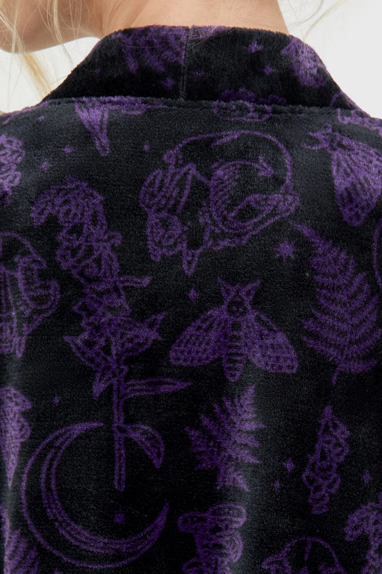 Midnight Moth Robe Taped Neckline