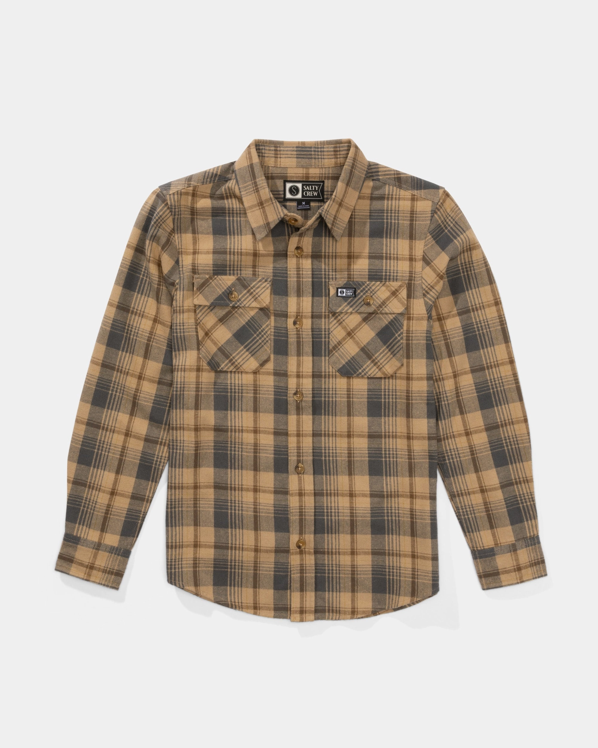 Modern Fit Daybreak  Flannel Kids - Khaki
