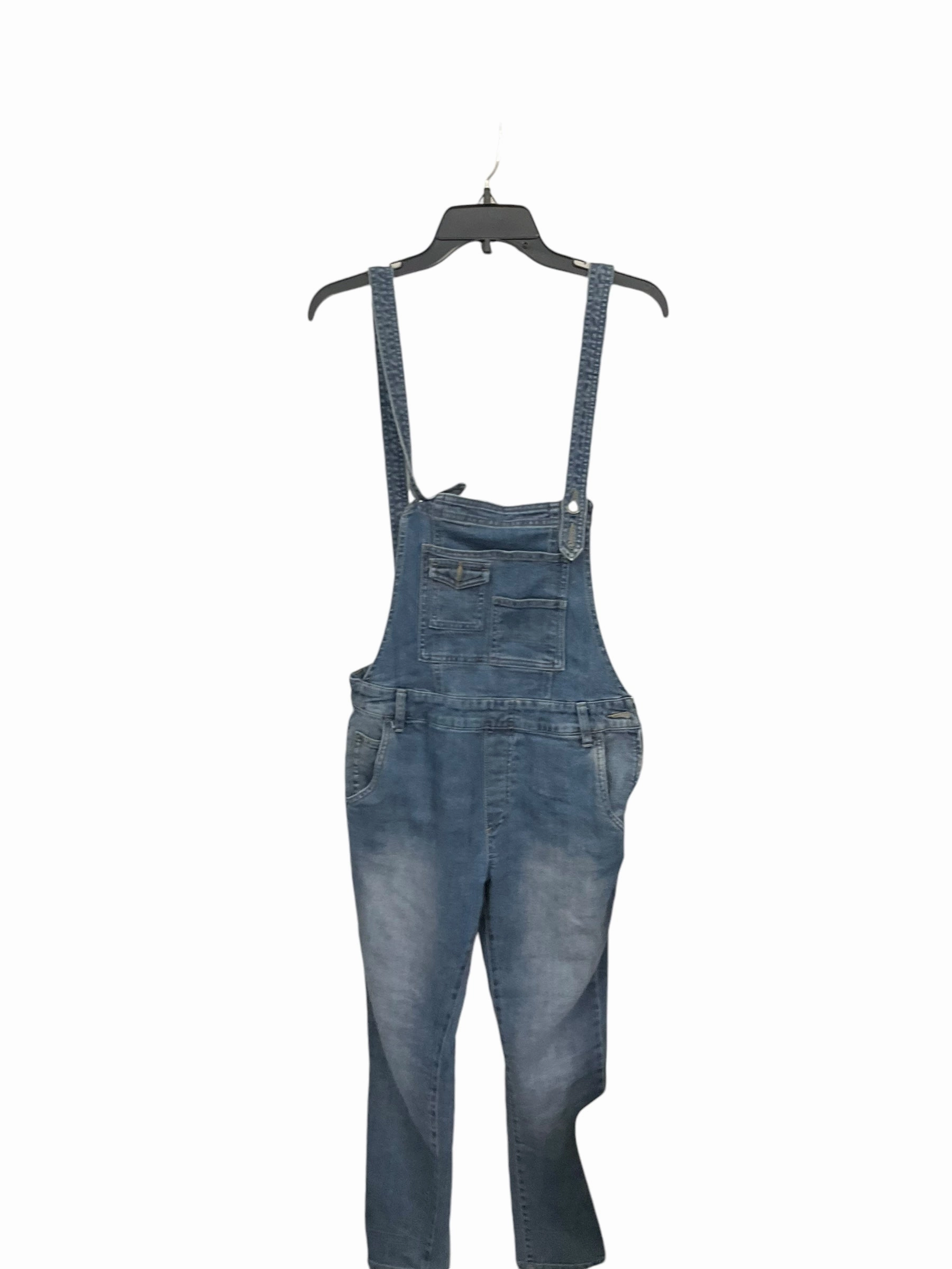 Recycle Glow Legend Fit Overalls By Free People In Blue Denim, Size: 27