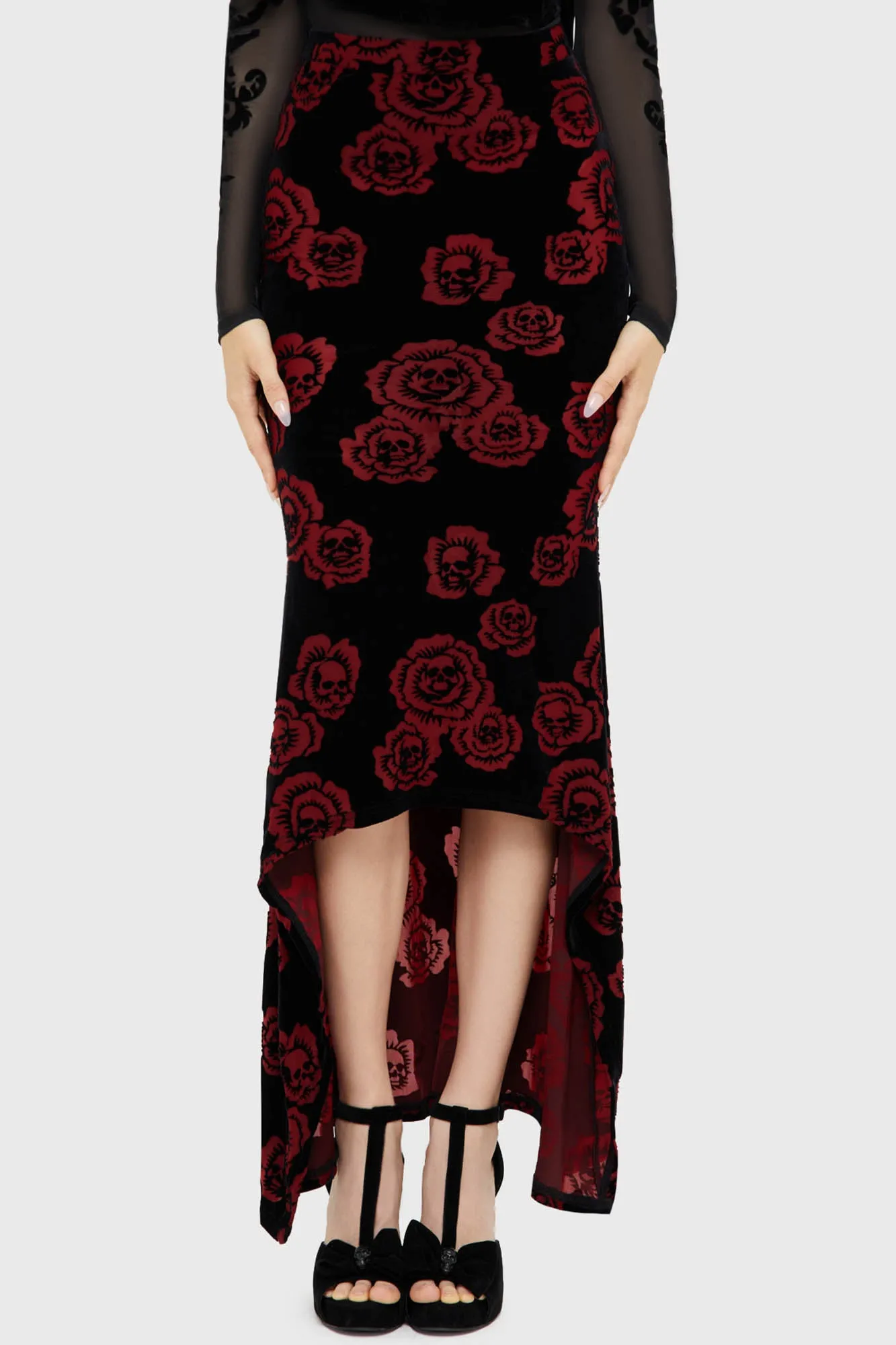 Pandora's Rose Maxi Skirt Wrinkle Free Weave