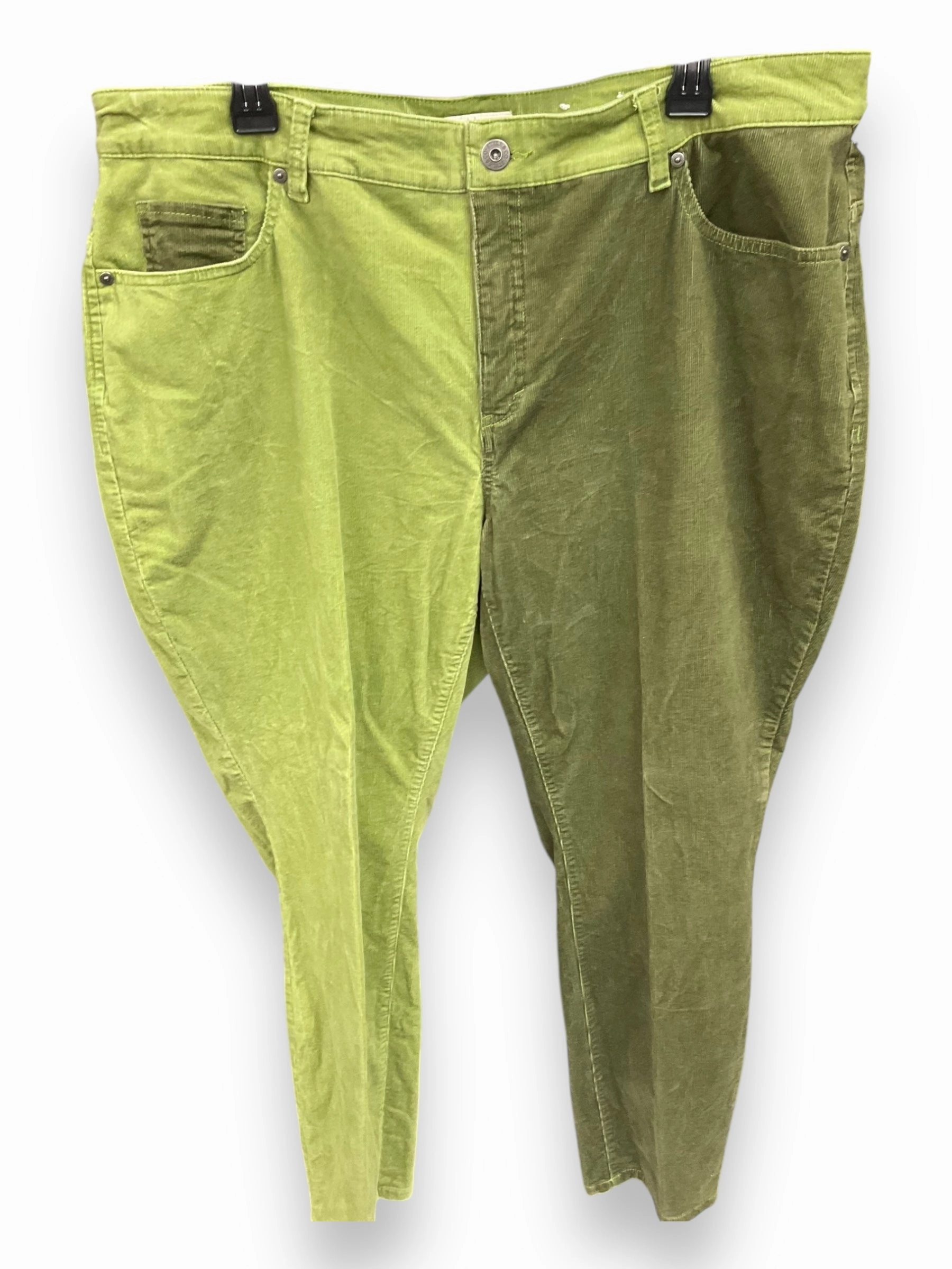 Pants Corduroy By Style And Company In Green, Size: 20 Vented Panels