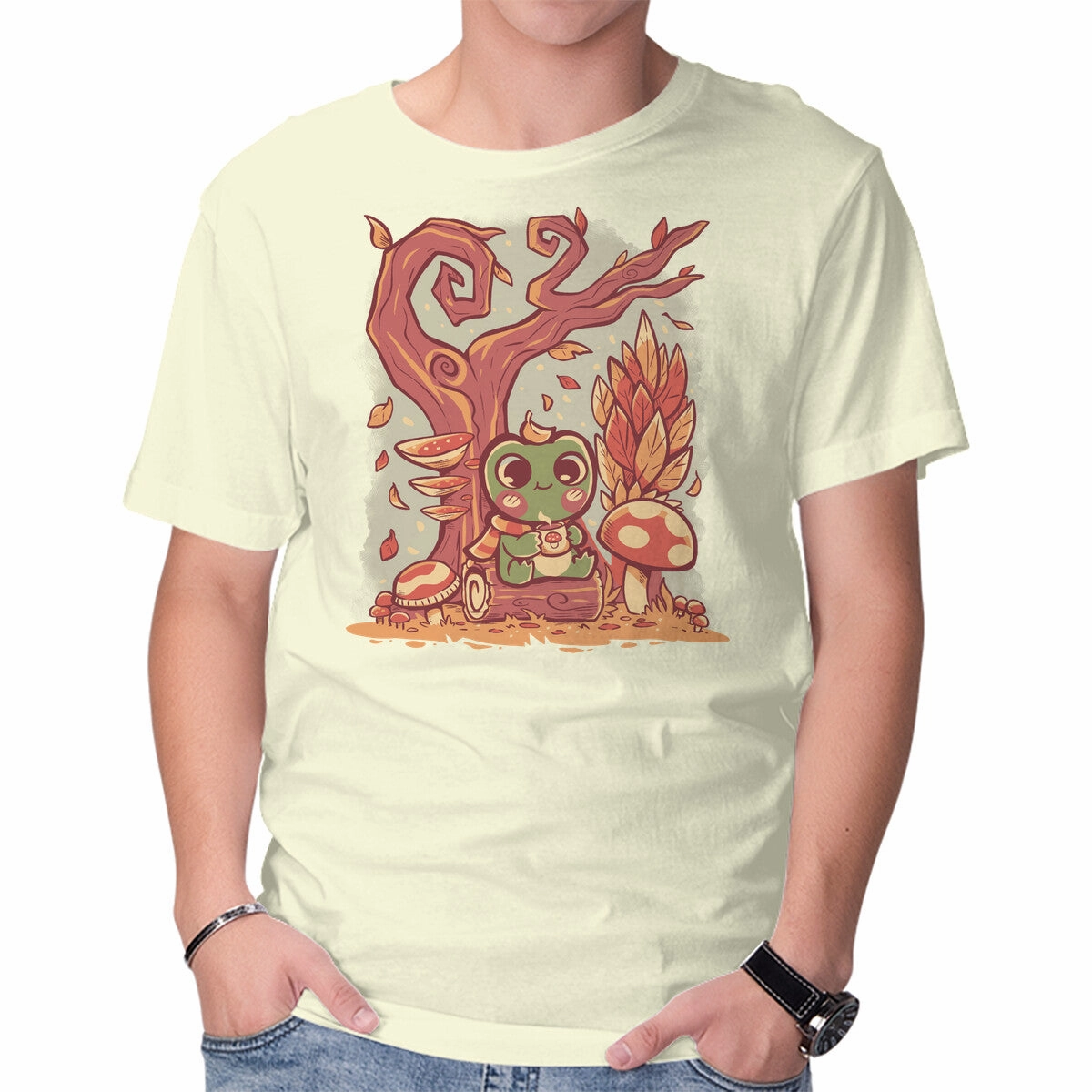 UV Protective Fabric Cozy Autumn Days Frog