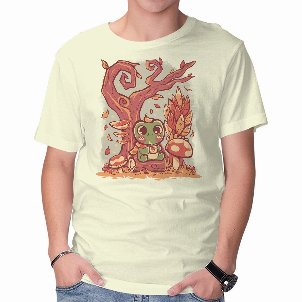 Embroidered Cozy Autumn Days Frog