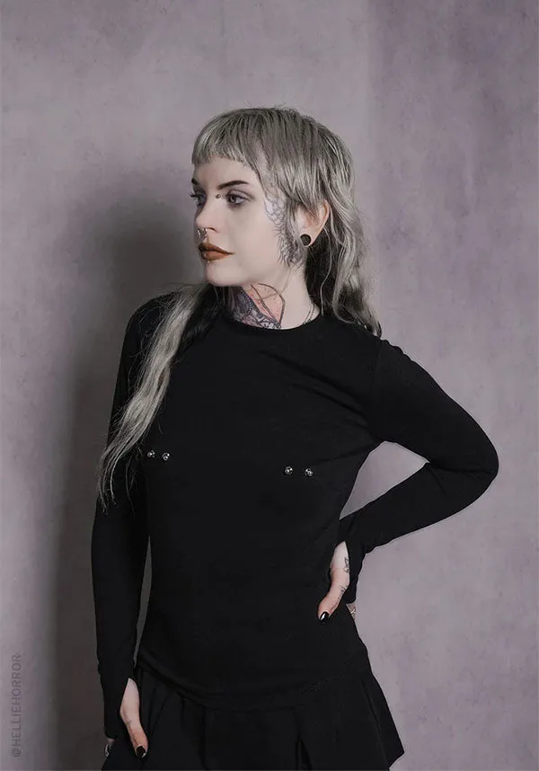 HiddenVentilationPockets Pierced | LONG SLEEVE TOP