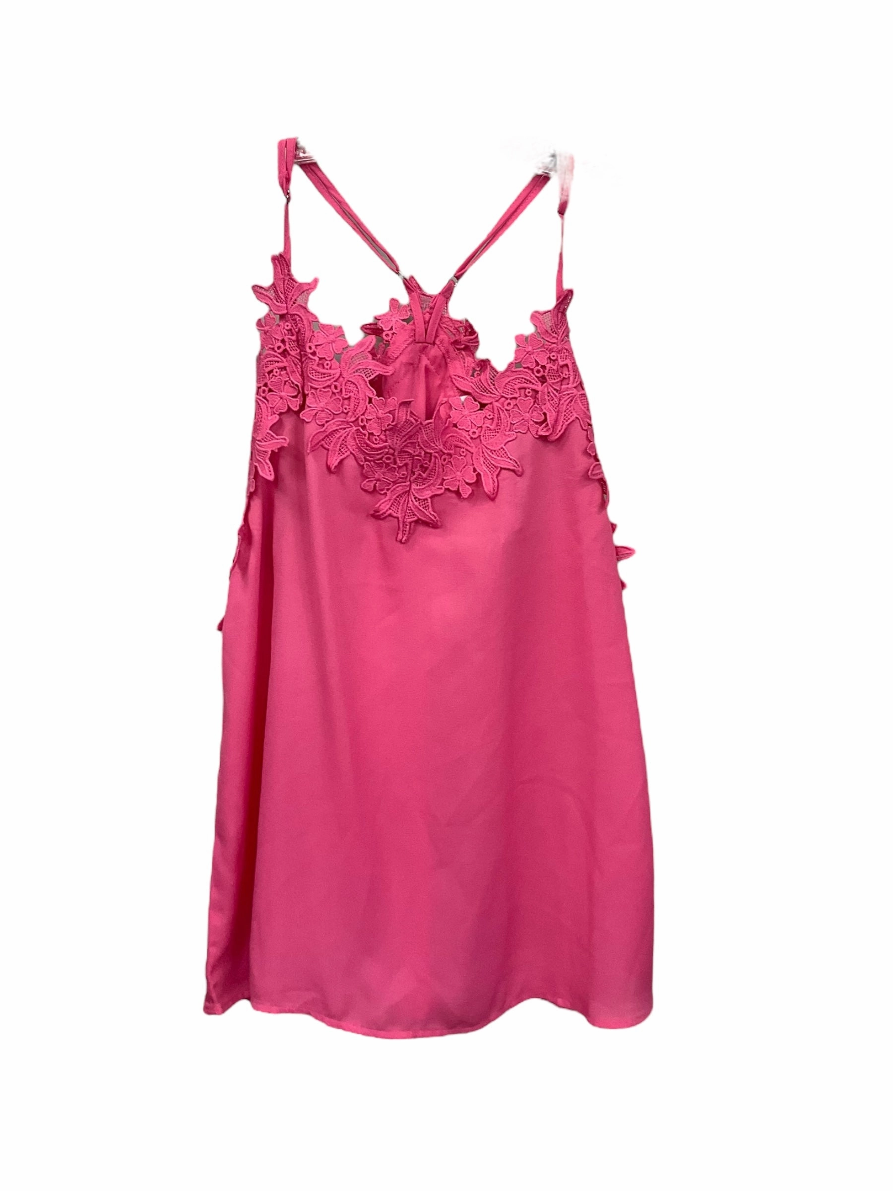 FlexibleMaterial Epic Glow Pink Blouse Sleeveless Clothes Mentor, Size S