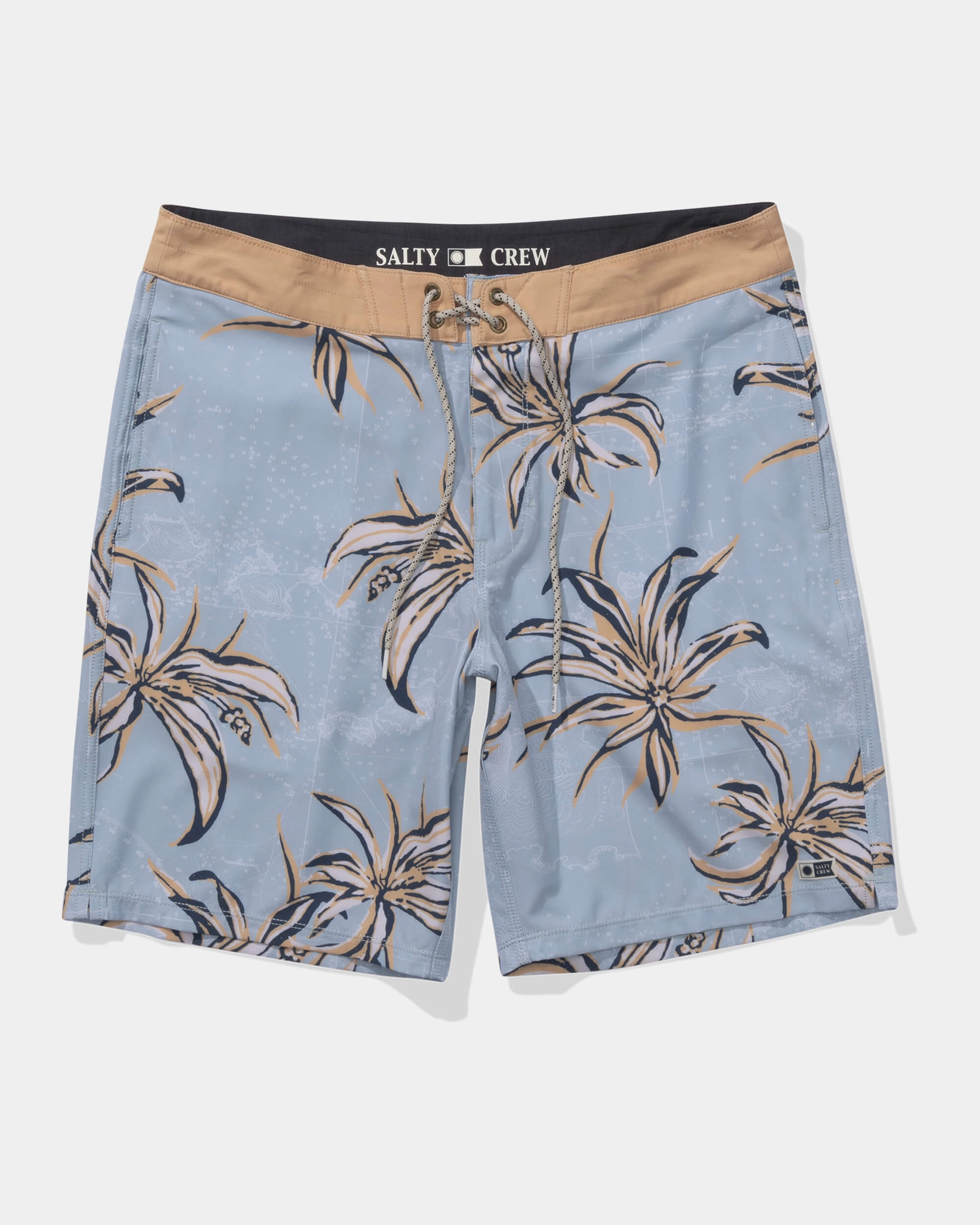 Foldable Design Blueprint Boardshort - Harbor Green