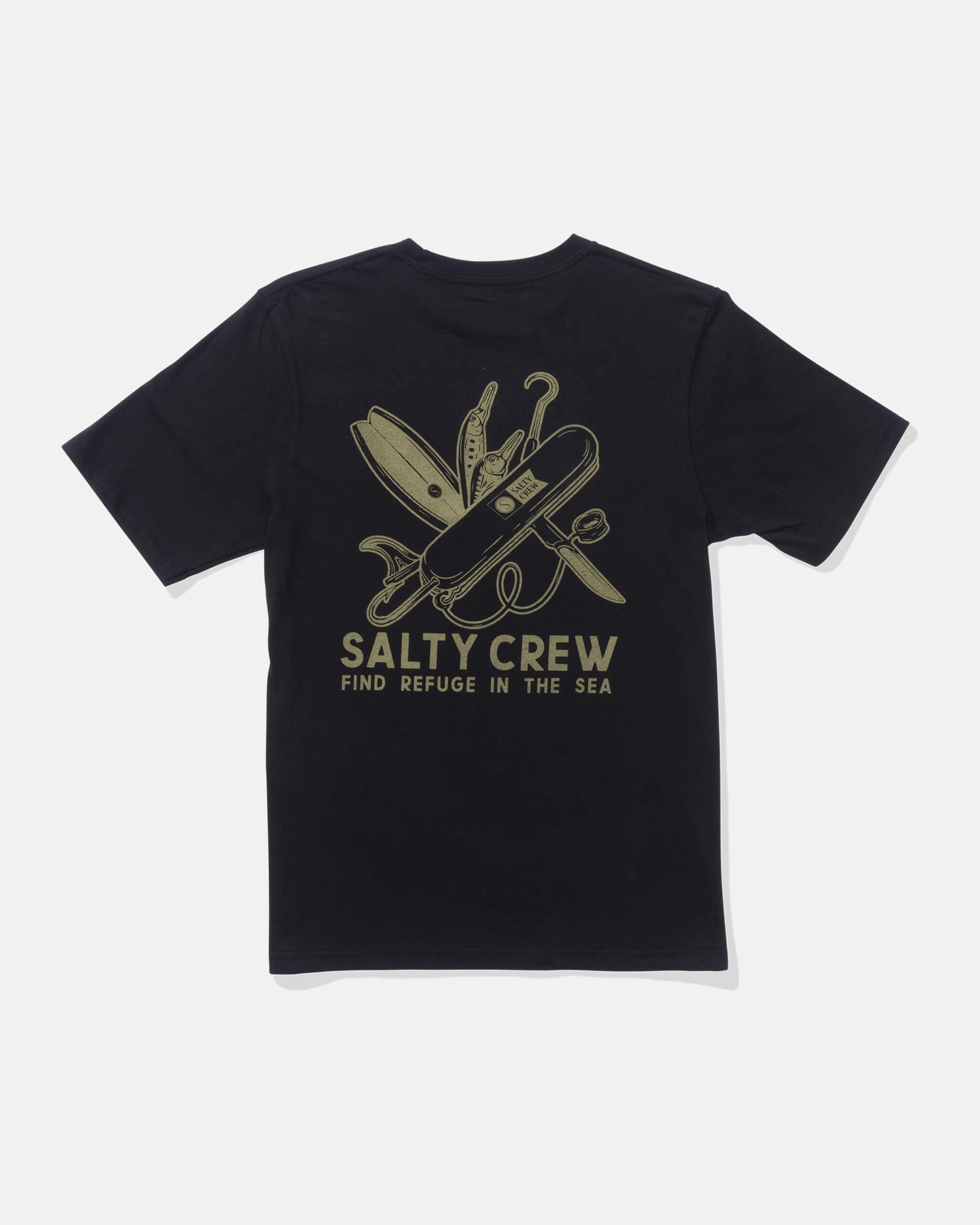 Pocket Knife  Ss Tee Kids - Black SoftTouchFinish Ethically Sourced Material