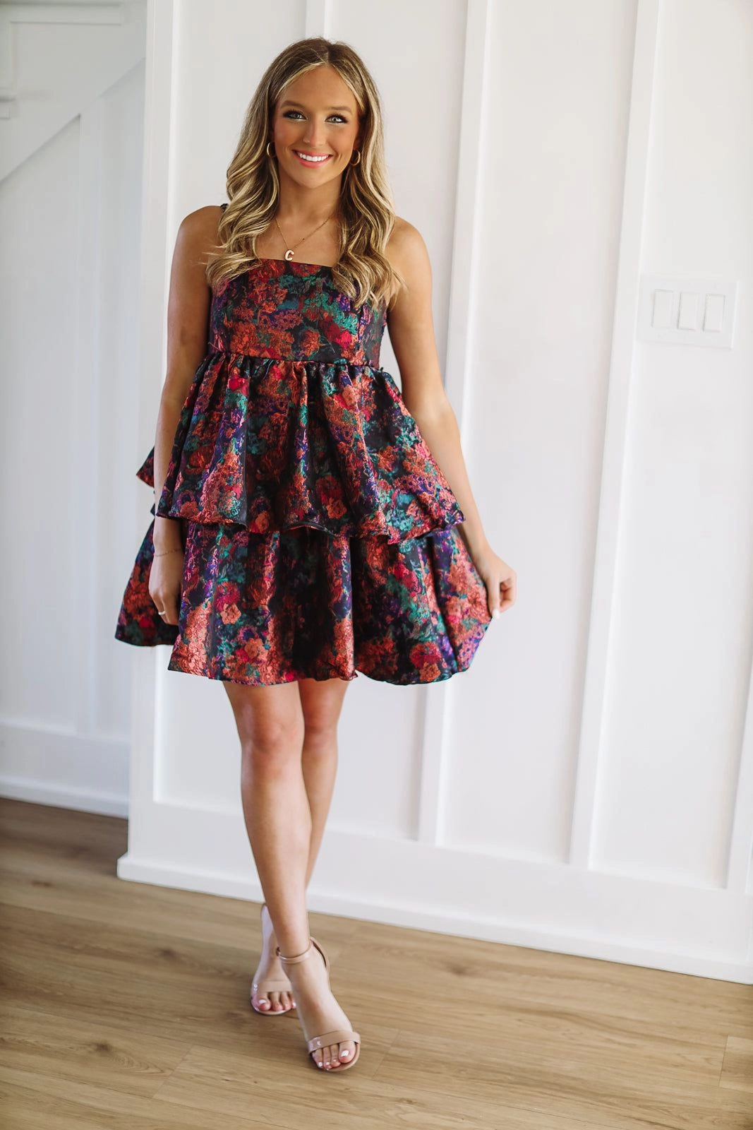 Soft and Light Got To Be In Love Mini Dress - Purple, Green and Blue