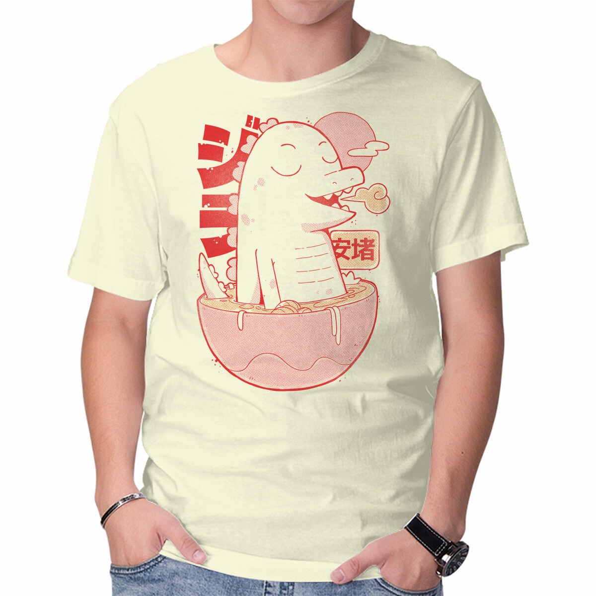 Ramen Dino Pocket Design Lace trim