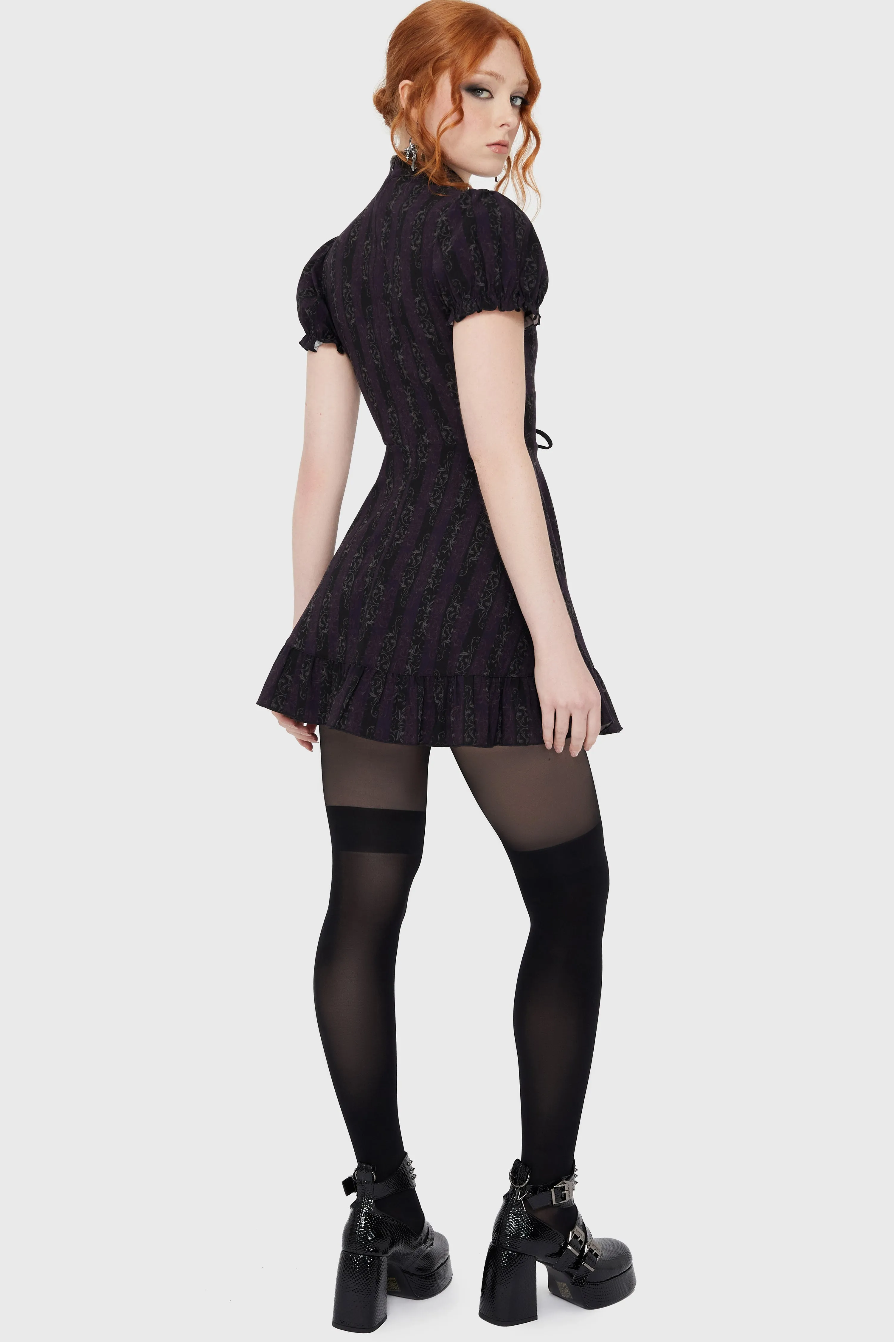 Haunted Phase Mini Dress SoftTouchBrushedInterior MultiFunctional Pocket Placement
