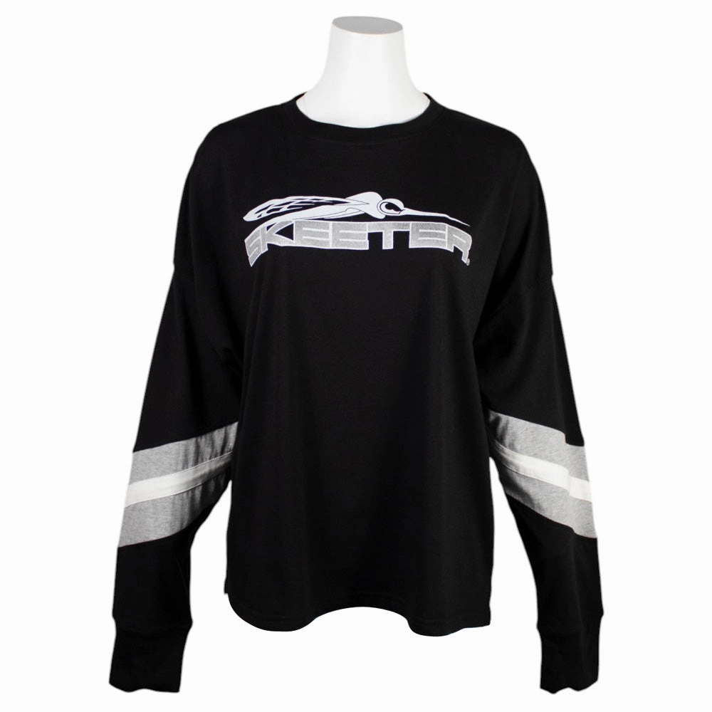 Skeeter Ladies Boxy Varsity Long Sleeve Fashion staples Comfy Fit