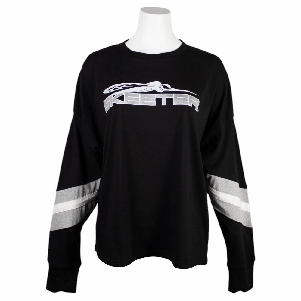 Contemporary Style Skeeter Ladies Boxy Varsity Long Sleeve
