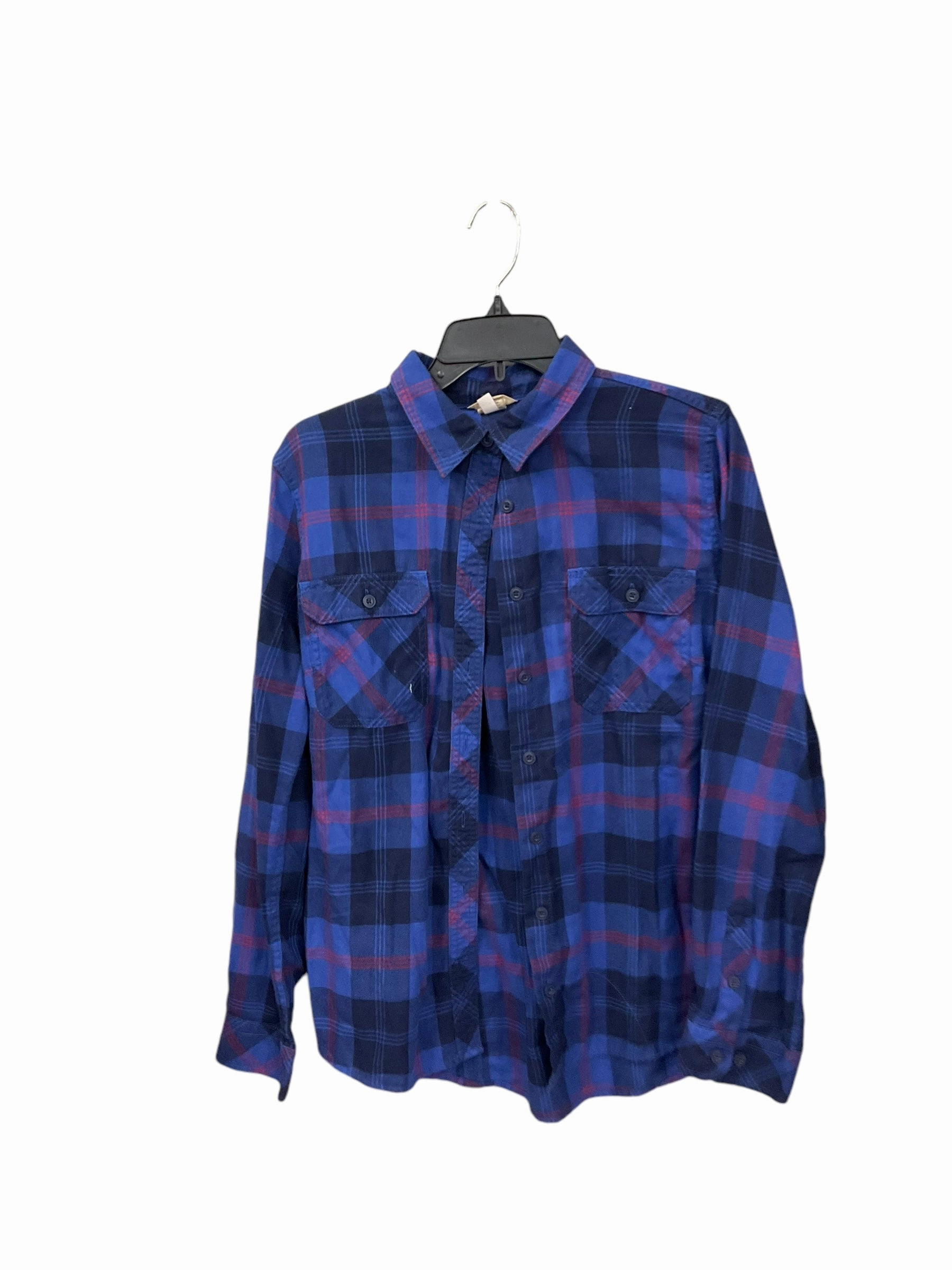 Blouse Long Sleeve By Duluth Trading In Plaid Pattern, Size: L Warm Fit Party Guest