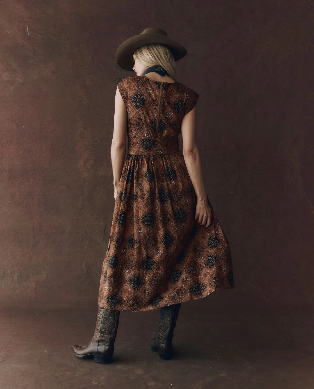 Fresh Flow The Great Tulsa Dress in Geo Bandana Print