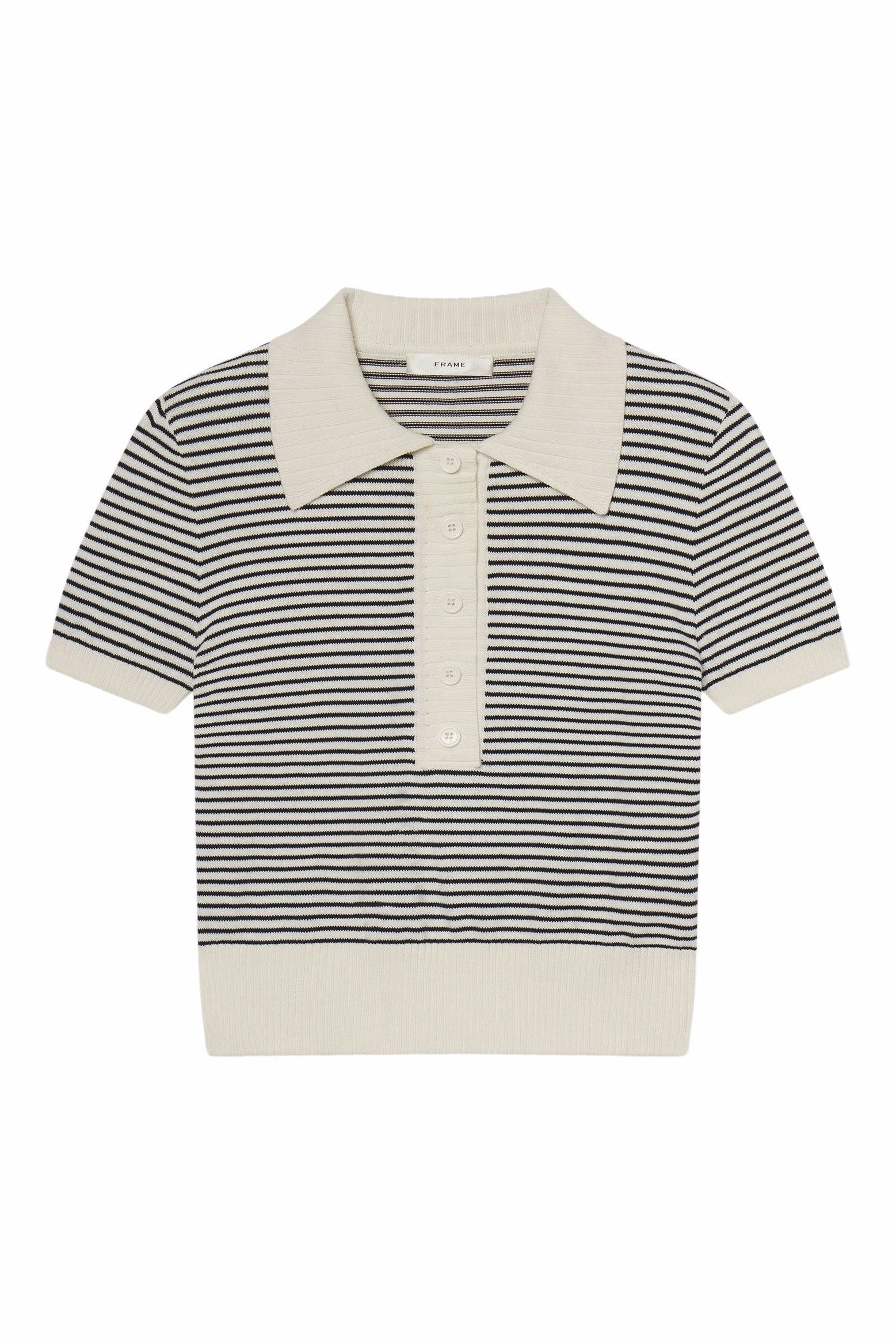 Frame Denim The Graduate Polo in Navy Multi Chilly Weather