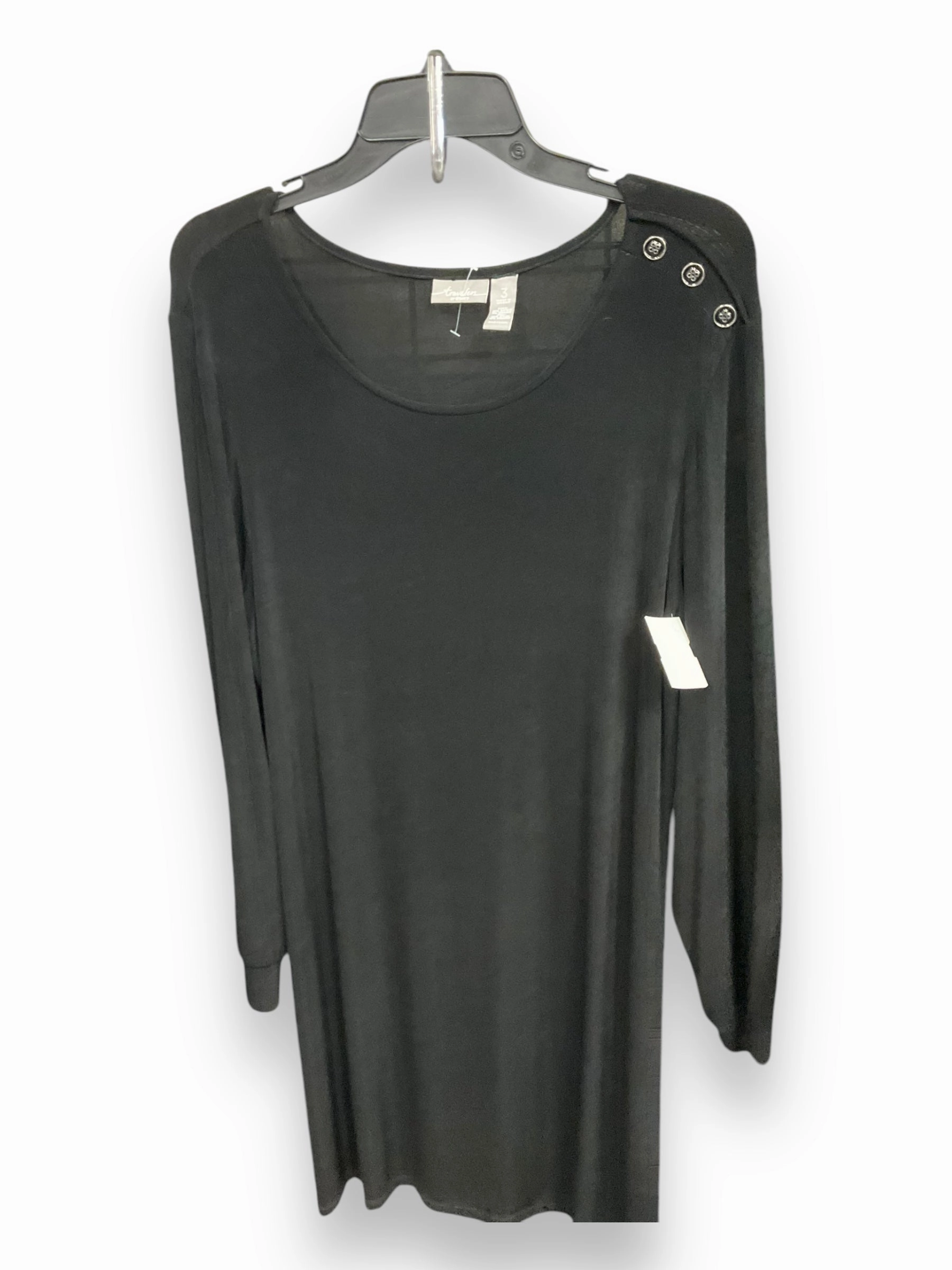 Dress Casual Midi By Chicos In Black, Size: Xl Comfy Wear