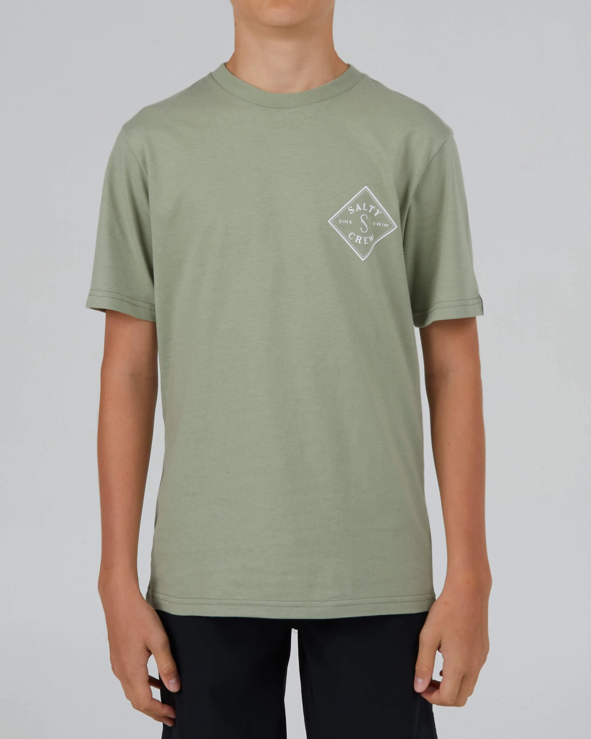 outdoor concert Tippet  S/S Tee Kids - Dusty Sage