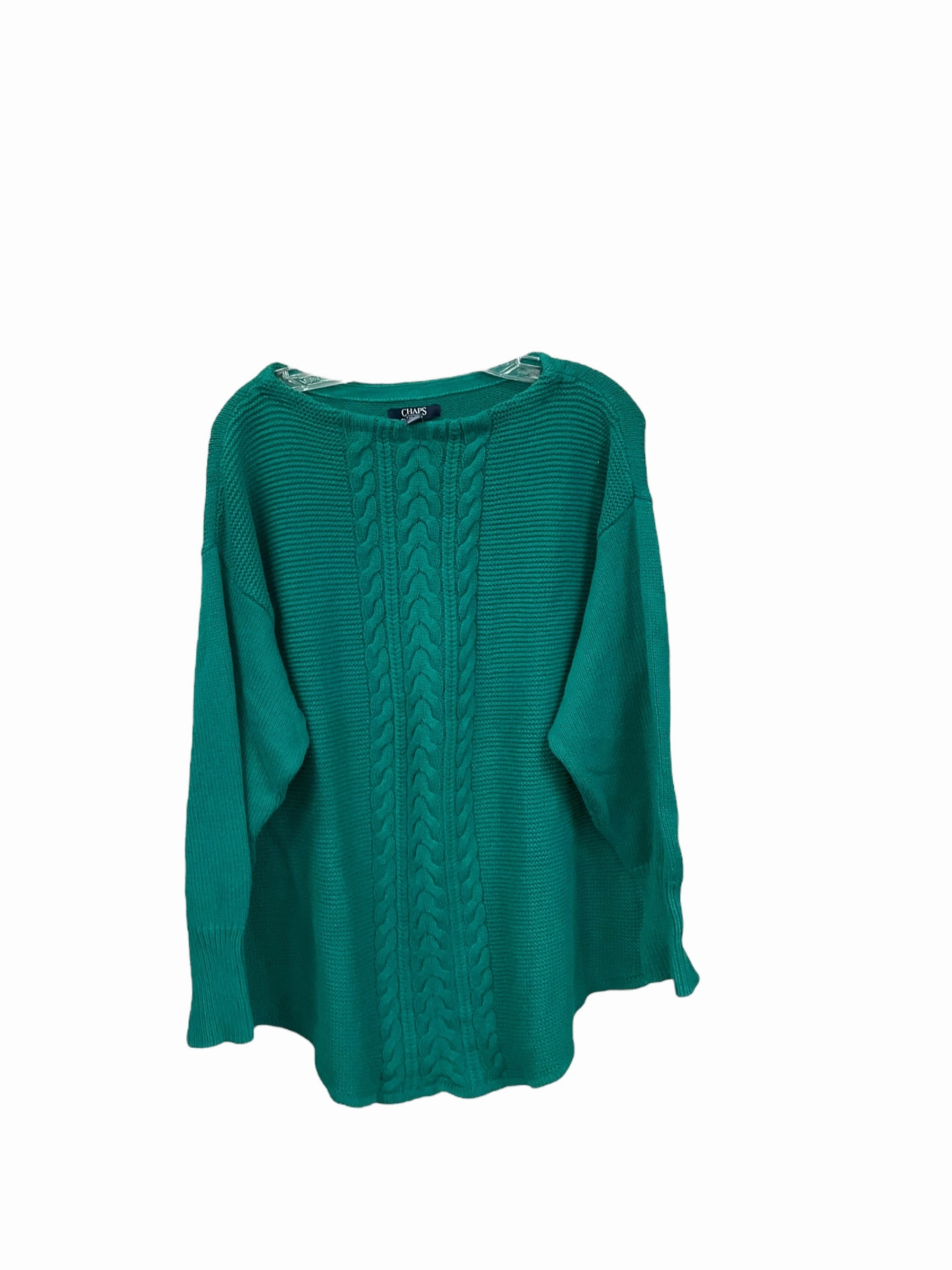 Sweater By Chaps In Green, Size: Xxl Free Fit
