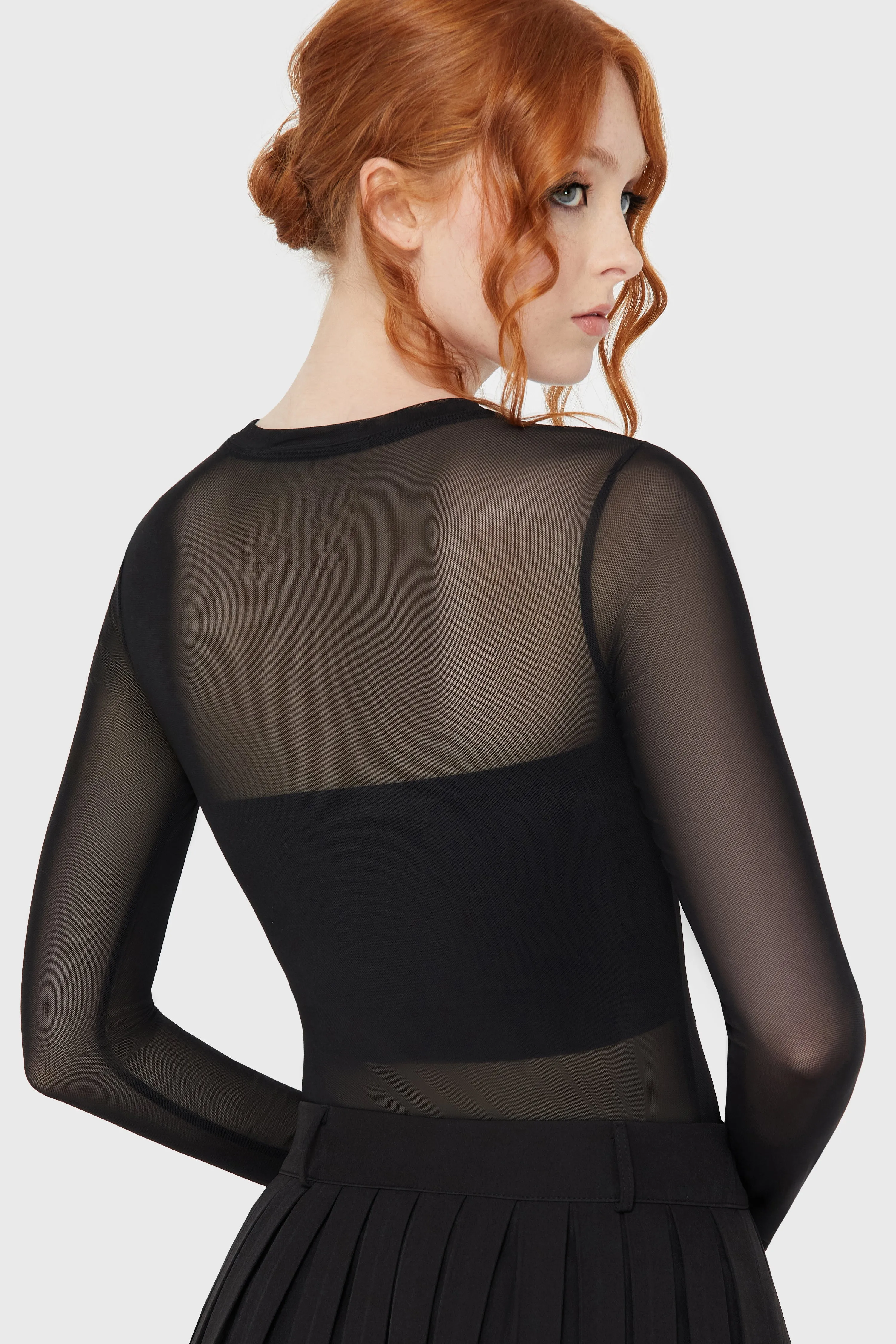 Corpse Bride Emily Mesh Top FrictionFreeNeckline