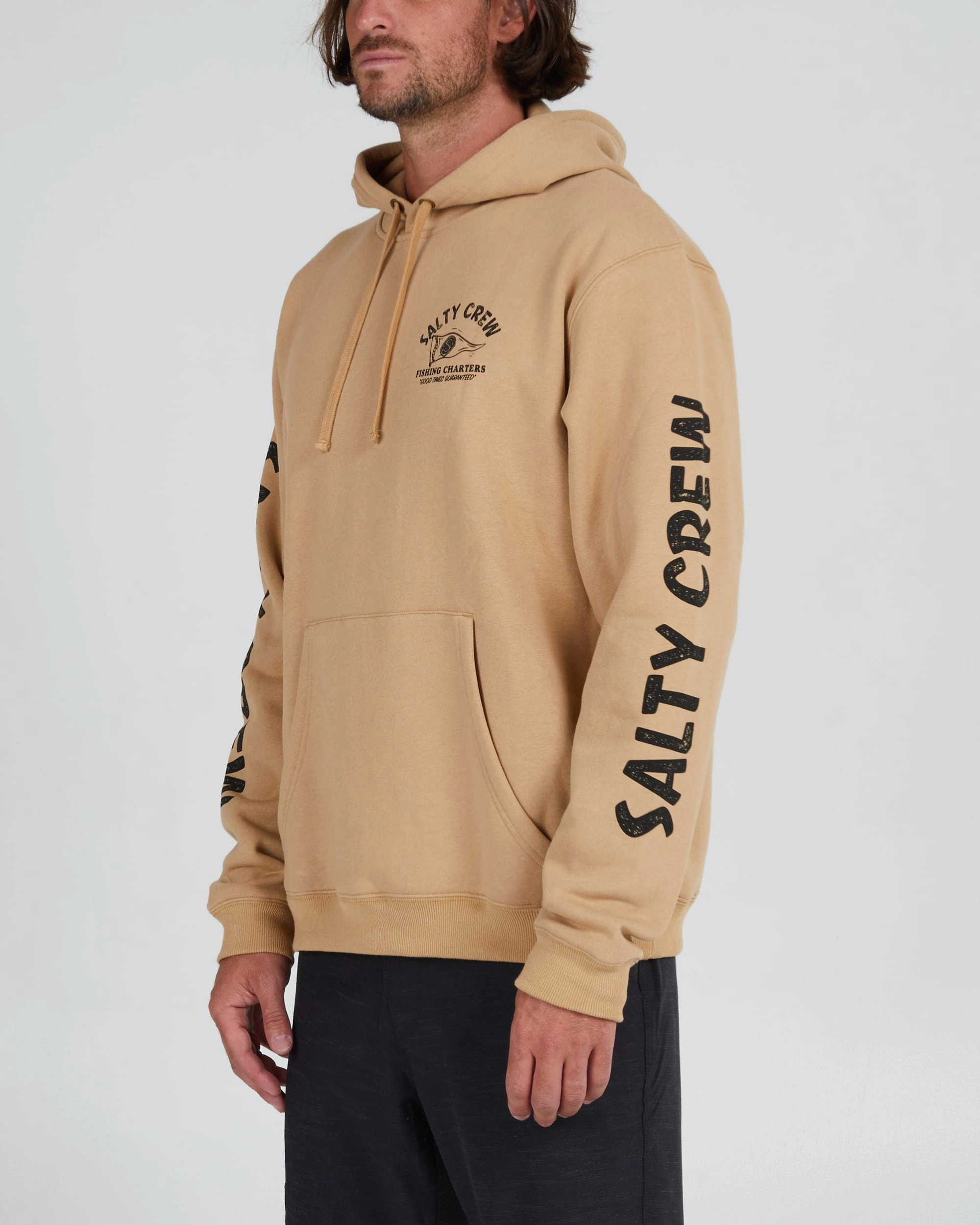 Fishing Charters Hooded Fleece - Sandstone Halloween look Street Style