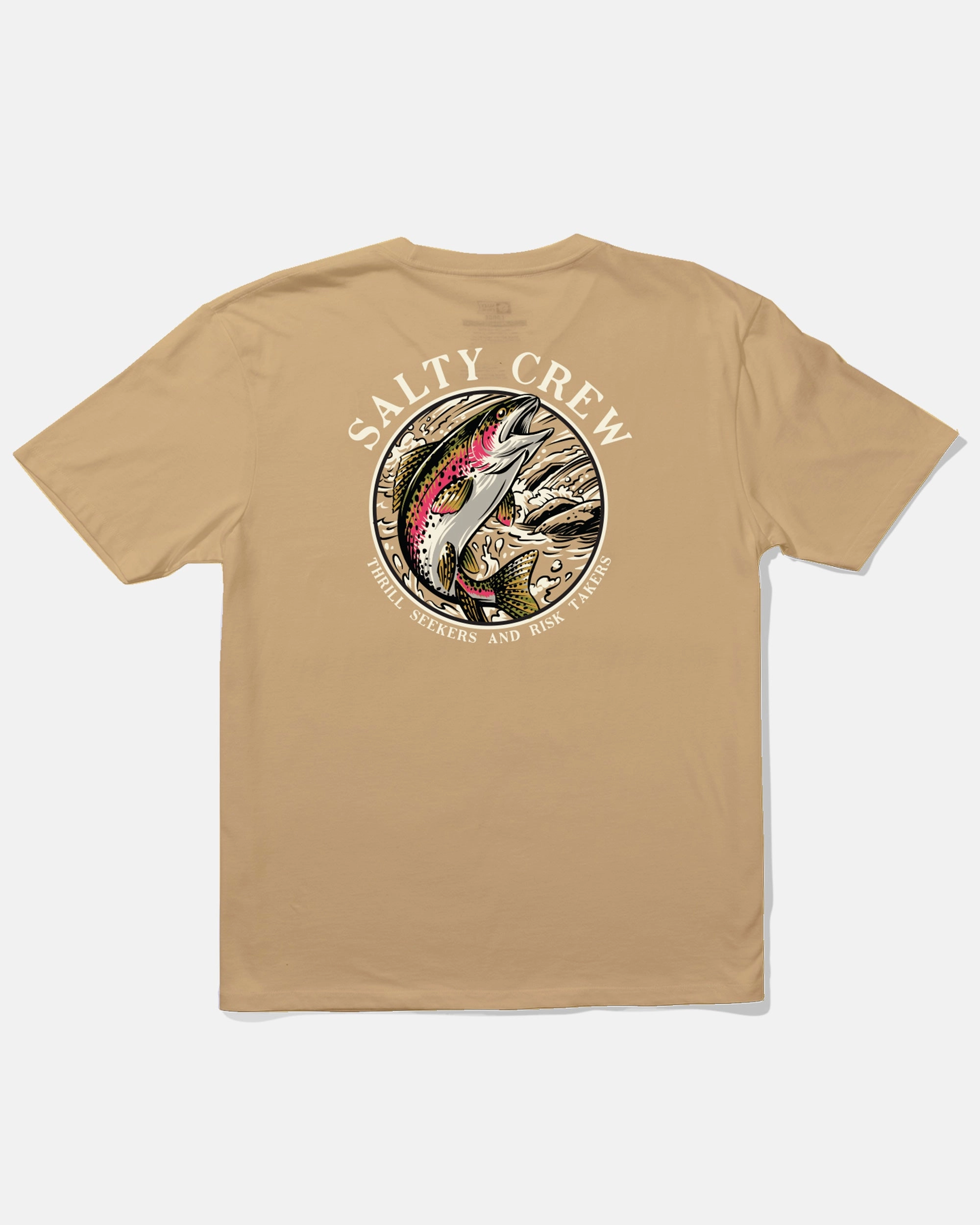 Fade Resistant Coating Soft Comfort Wear Rainbow Premium S/S Tee - Camel