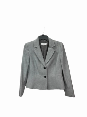 Brunch Fit Street Light Blazer By Kasper In Grey, Size: S