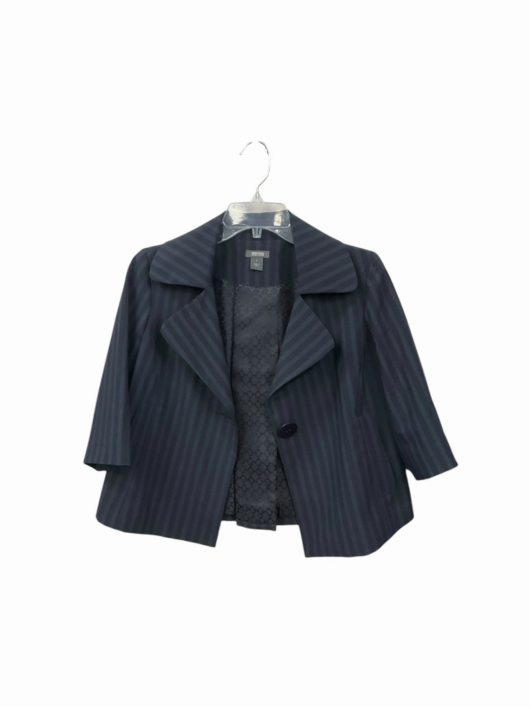 Blazer By Kenneth Cole Reaction In Navy, Size: Xs ReinforcedHems Spark Mood