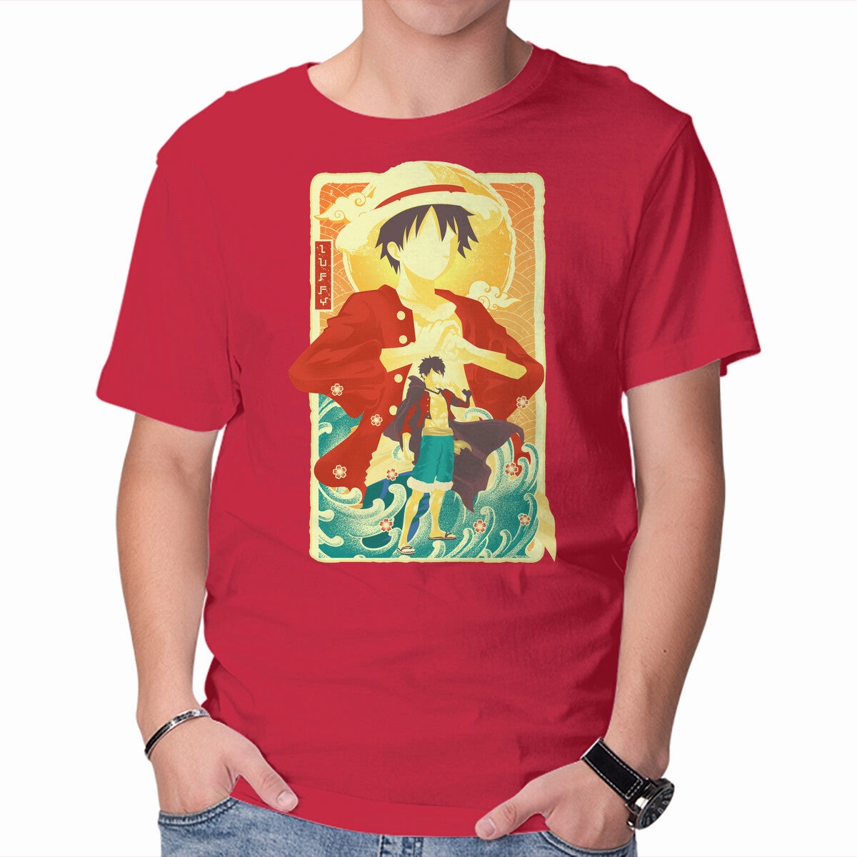 Great Wave Luffy Minimal Layers