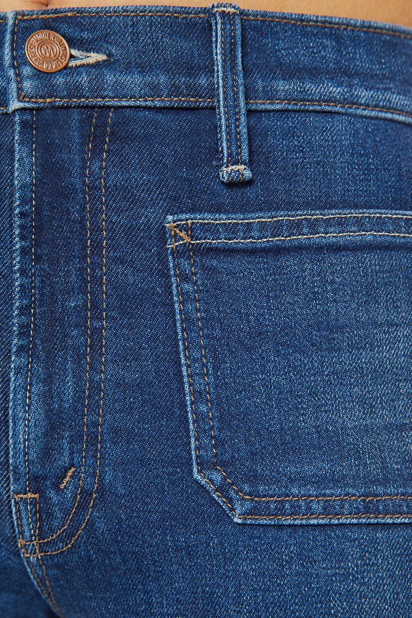 MOTHER Denim Lil Patch Pocket Rambler Zip in These Boots Are Made for Walking Natural Look Weekend Warrior Creative Look Modern