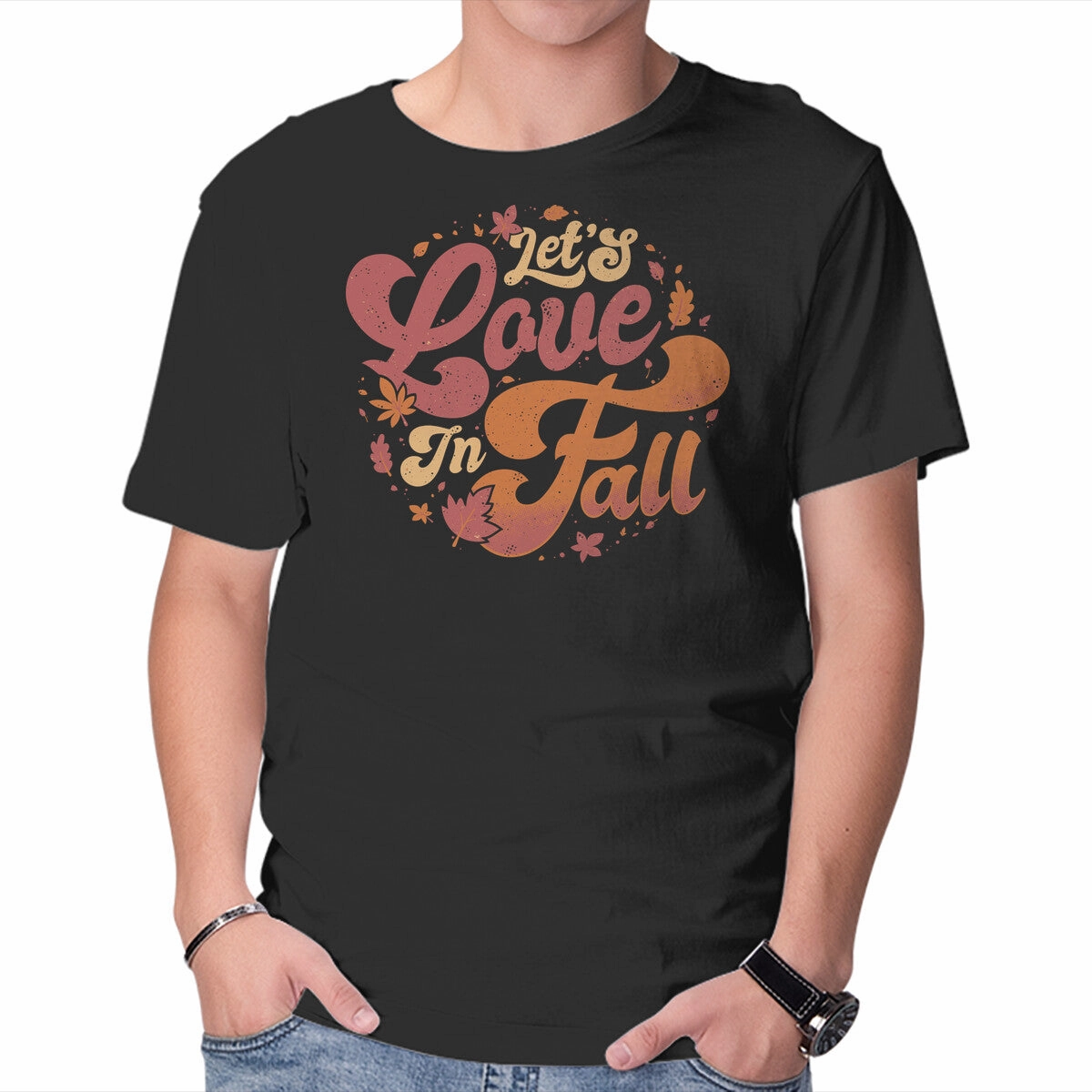 Let's Love In Fall Heather Jersey Material