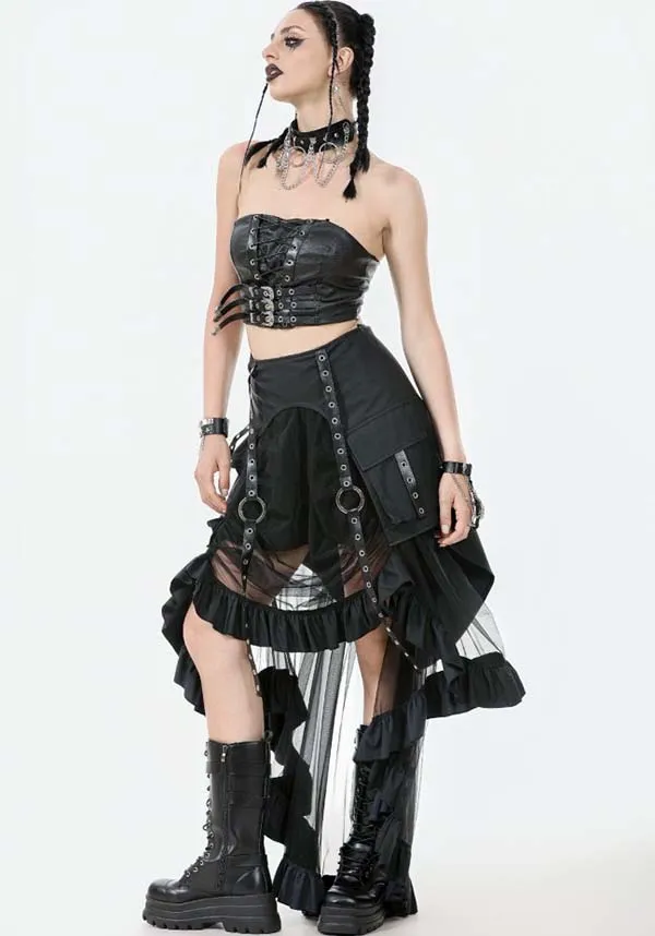 Iris Metal | MAXI SKIRT MoistureWicking Fabric Low Profile Waistband Integration