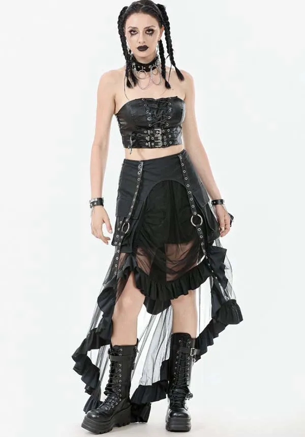 Iris Metal | MAXI SKIRT FlatlockStitching