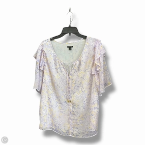 Top Short Sleeve By Ann Taylor In Purple & Yellow, Size: Xxl Winter Style AntiPilling Finish