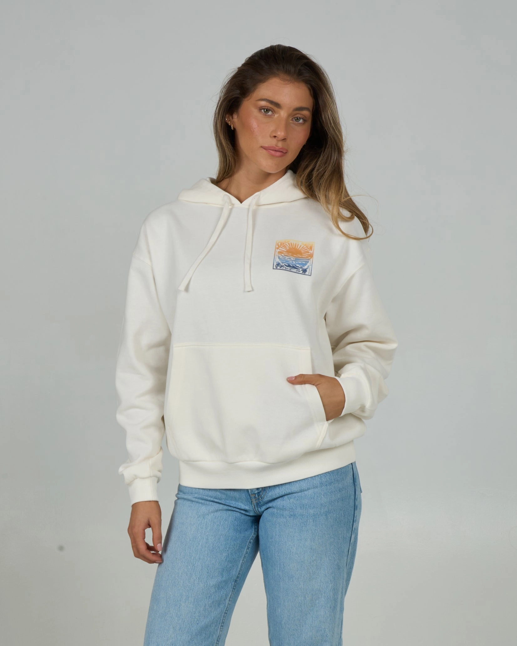 Posted Hoody - Off White No Sag Shoulder Support Buffalo like