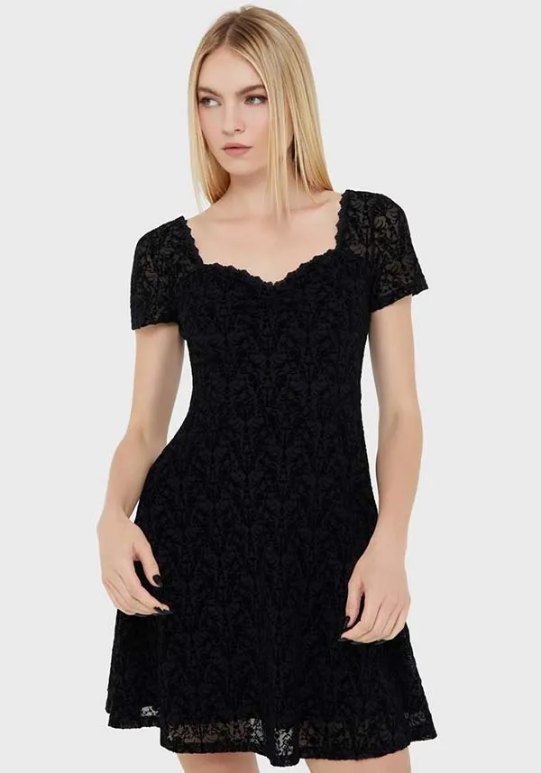 Ribbed Hemline Flatlock Seam Technology Marceline | SKATER DRESS